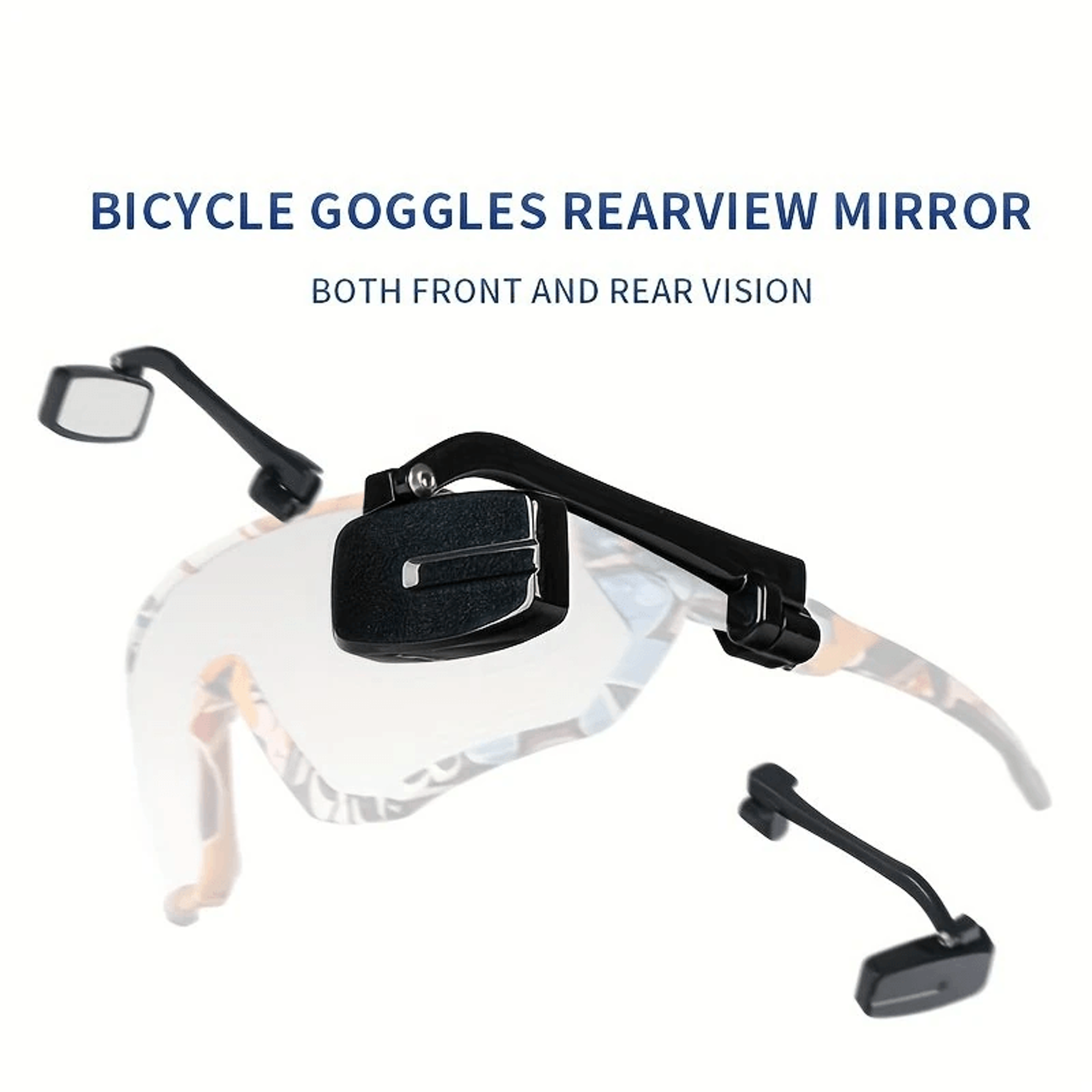 Cycling Glasses With Adjustable Rearview Mirror Wide Angle Bike Riding Goggles 6