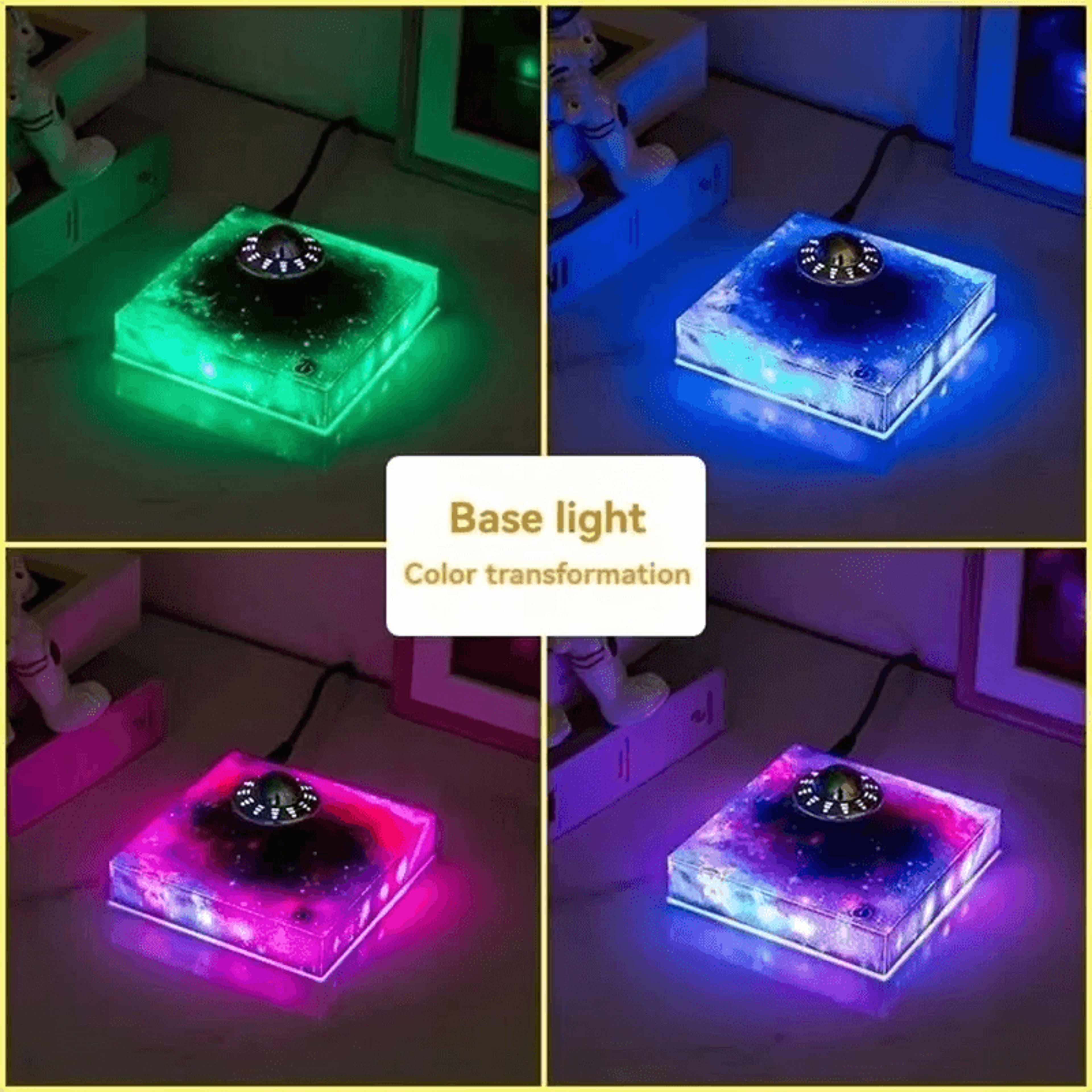 Magnetic Levitating UFO Night Light With RGB Galaxy Base And Touch Control 3