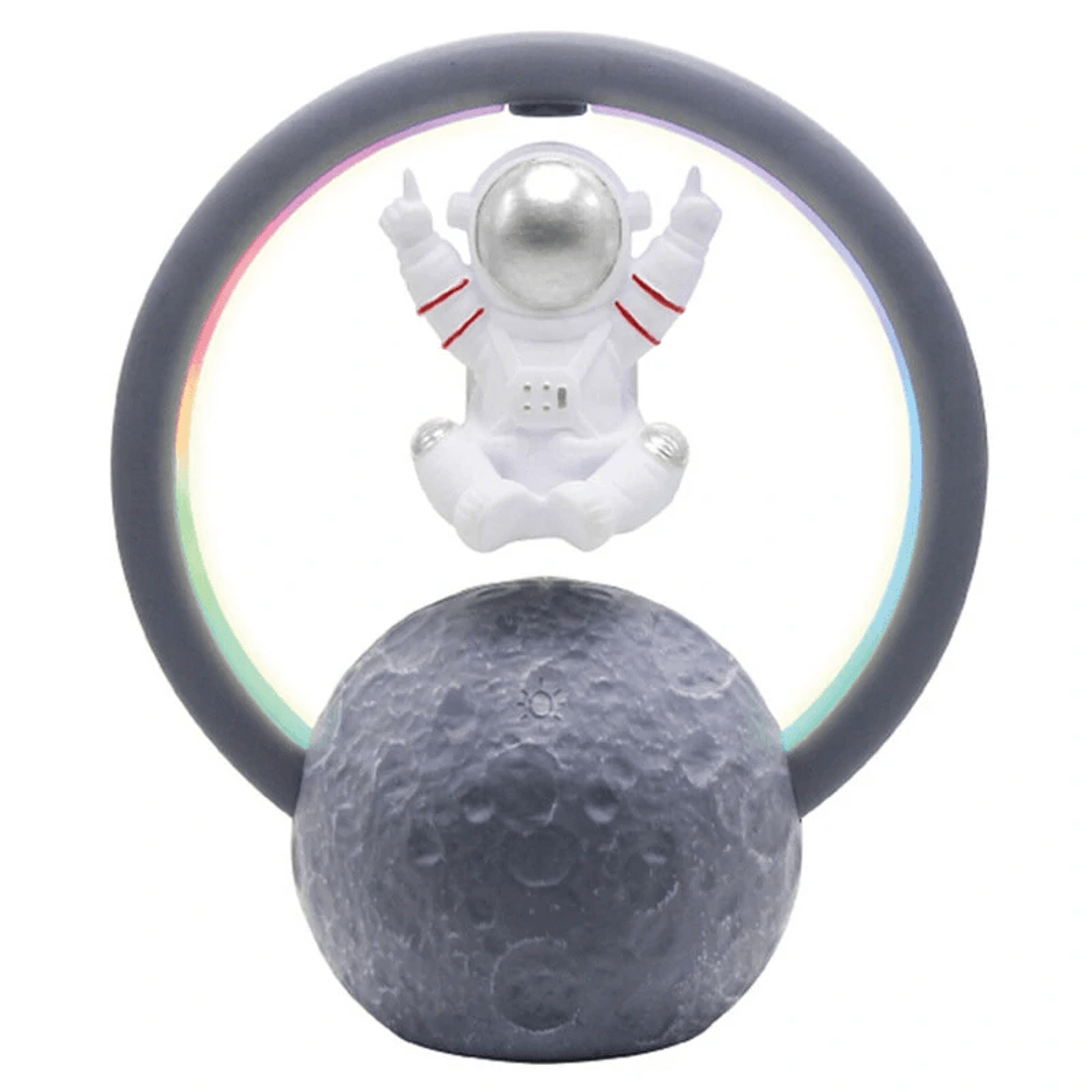 magnetic levitating astronaut rgb night light with bluetooth speaker