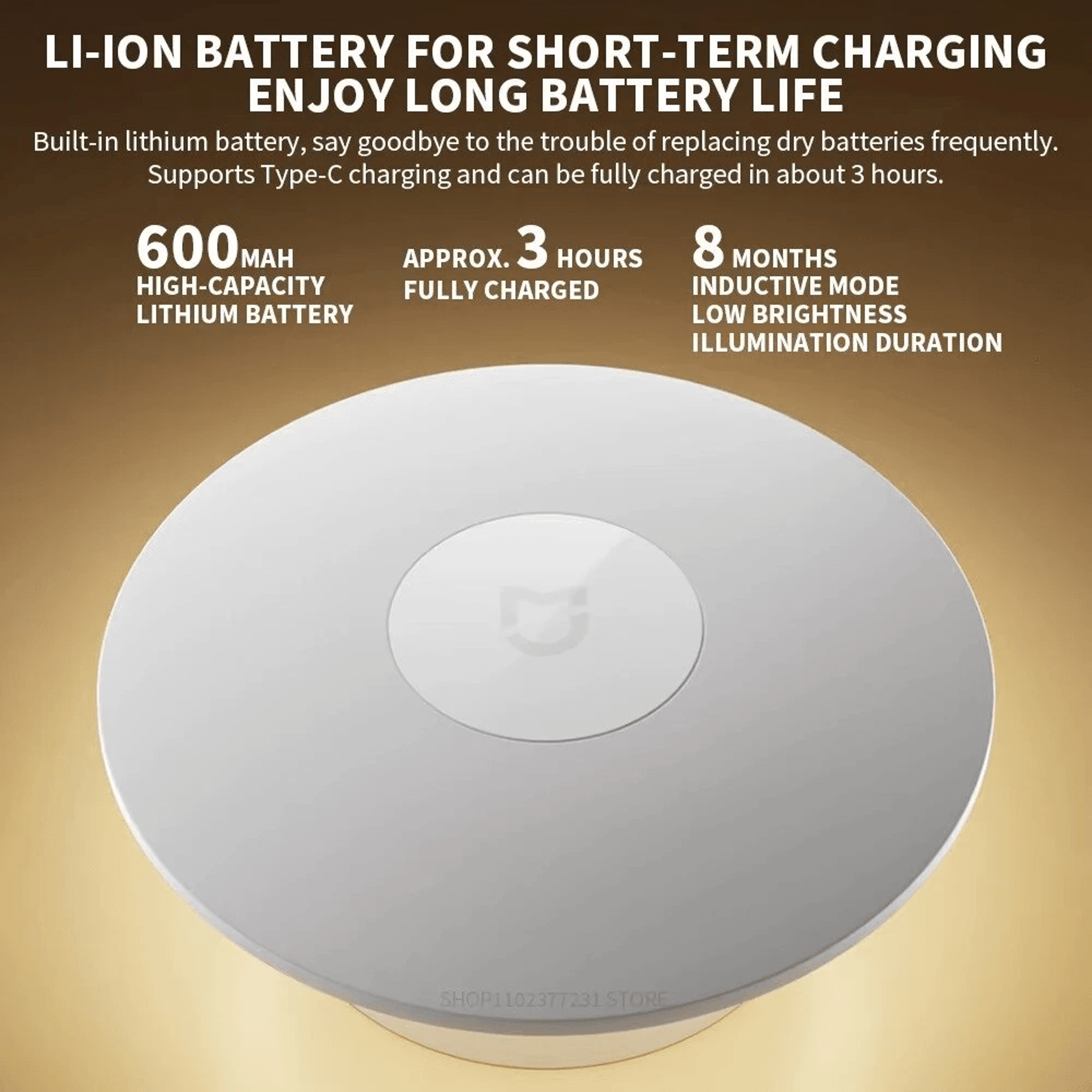 Rechargeable Motion Sensor Night Lights With Adjustable Brightness 4