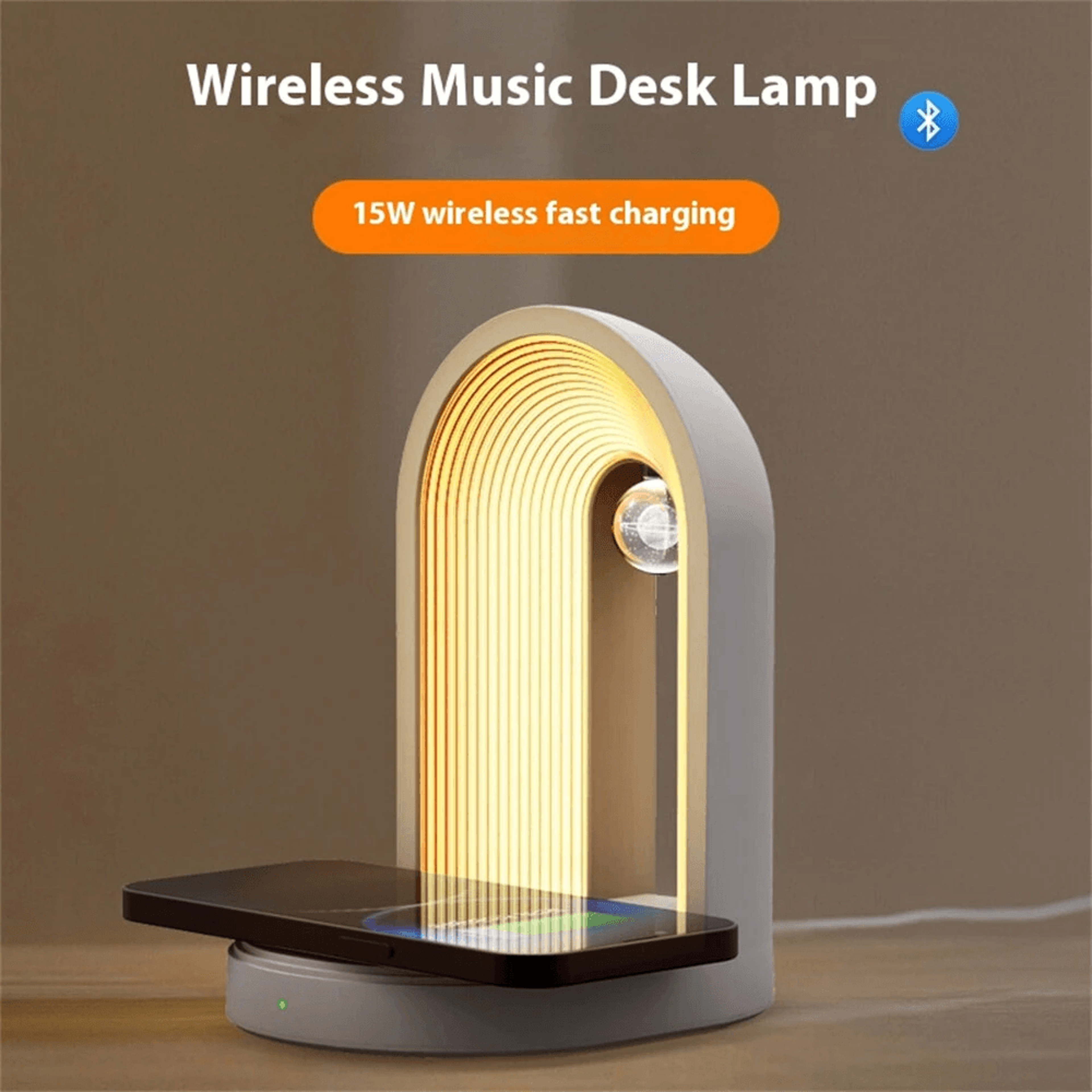 Wireless Charging Night Light With Bluetooth Speaker 6