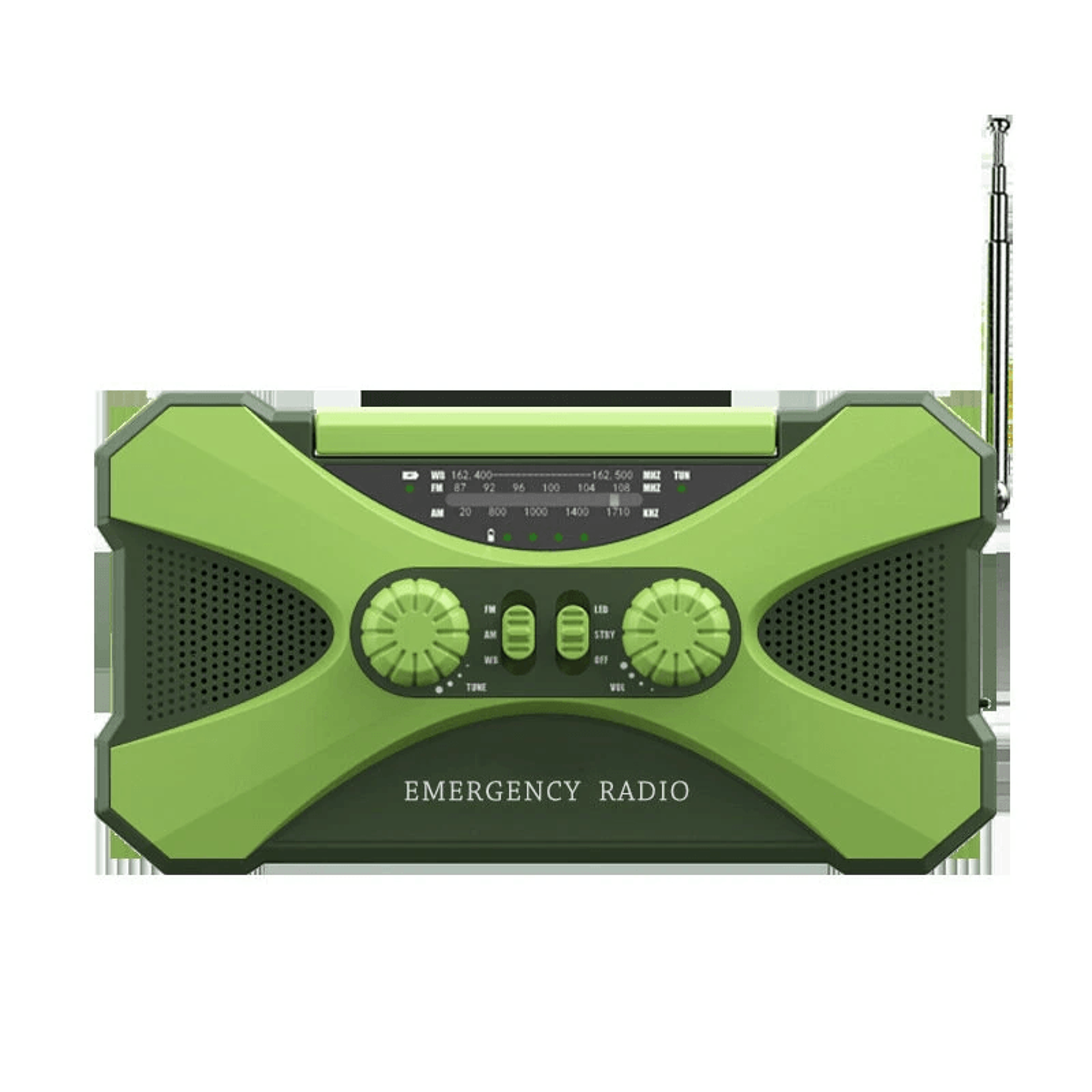 emergency weather radio with hand crank solar charging flashlight and power bank