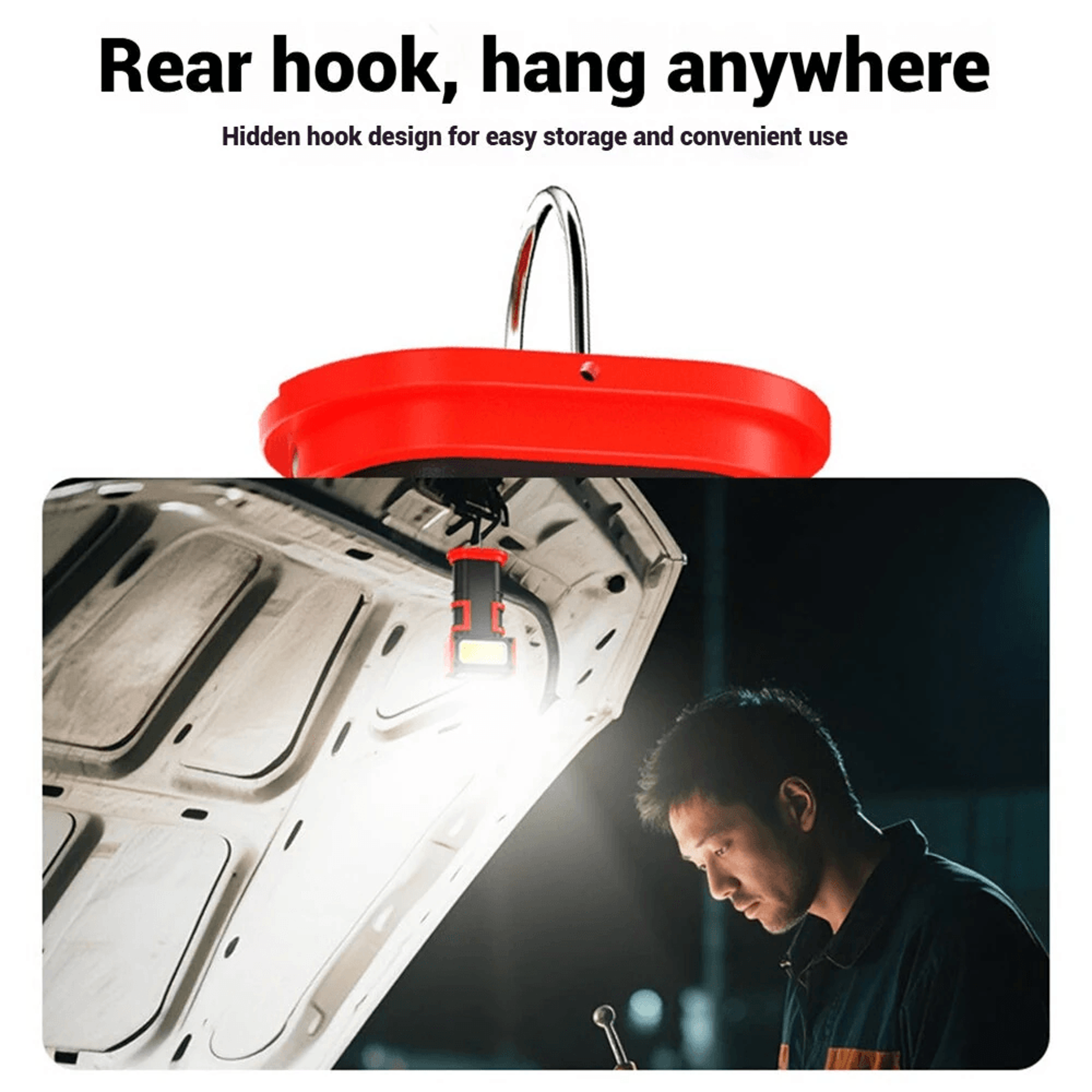 Portable Magnetic Rechargeable LED Work Light With Rotating Head 5