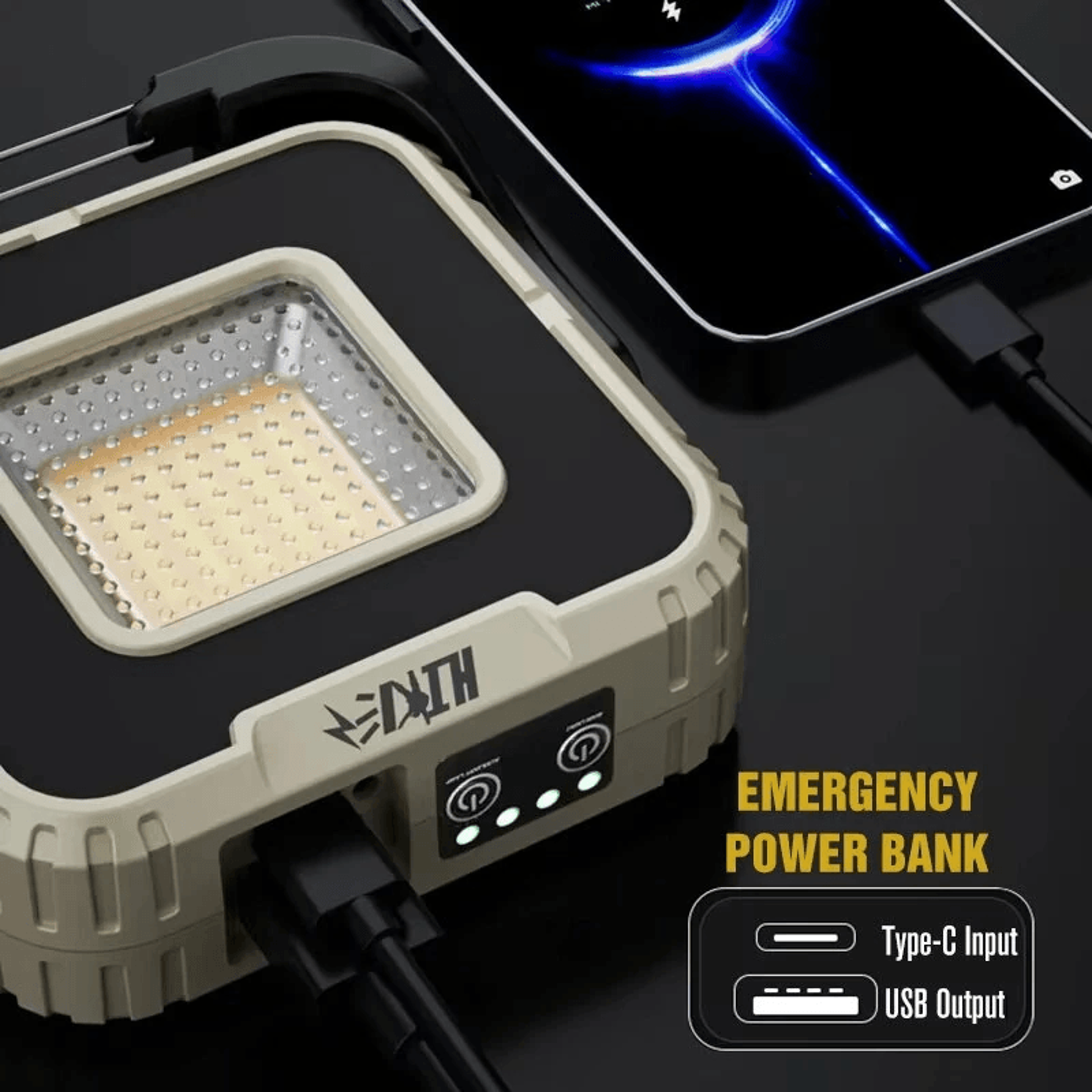 Rechargeable LED Work Light Portable Camping Spotlight With Multiple Light Modes 4