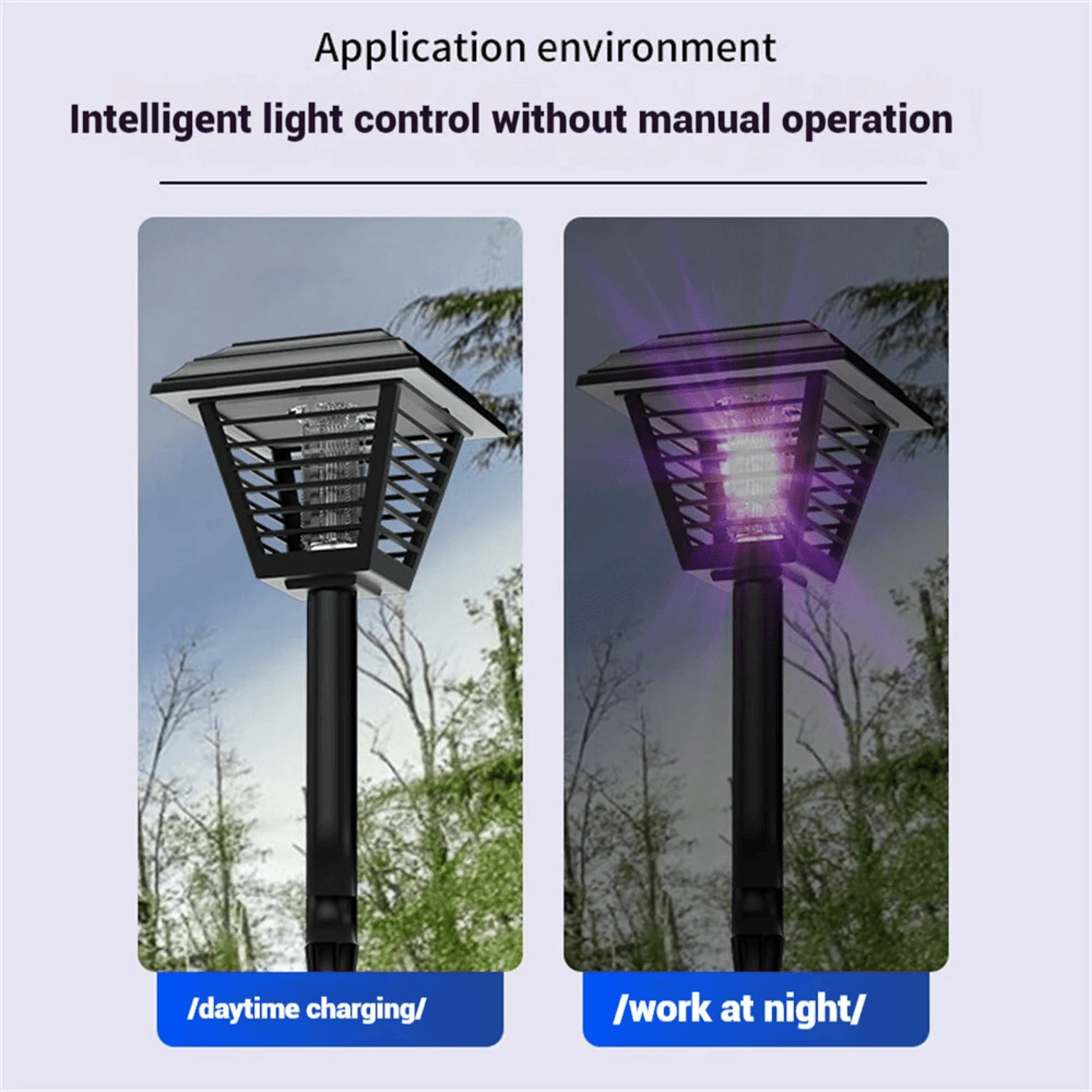 Solar Mosquito Zapper Light With Outdoor LED Lighting And Waterproof Design 3