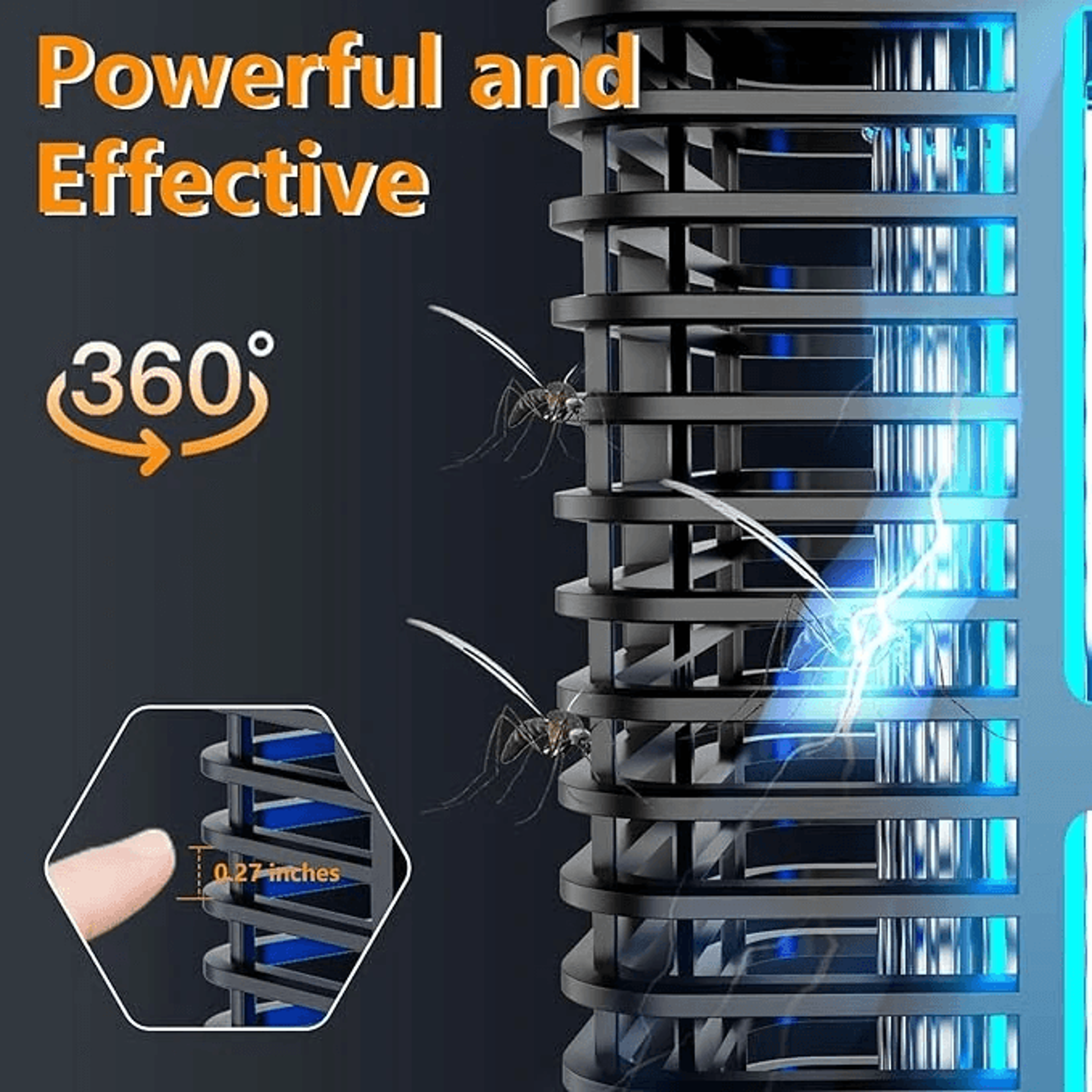 Solar Bug Zapper With LED Light Rechargeable Battery 3