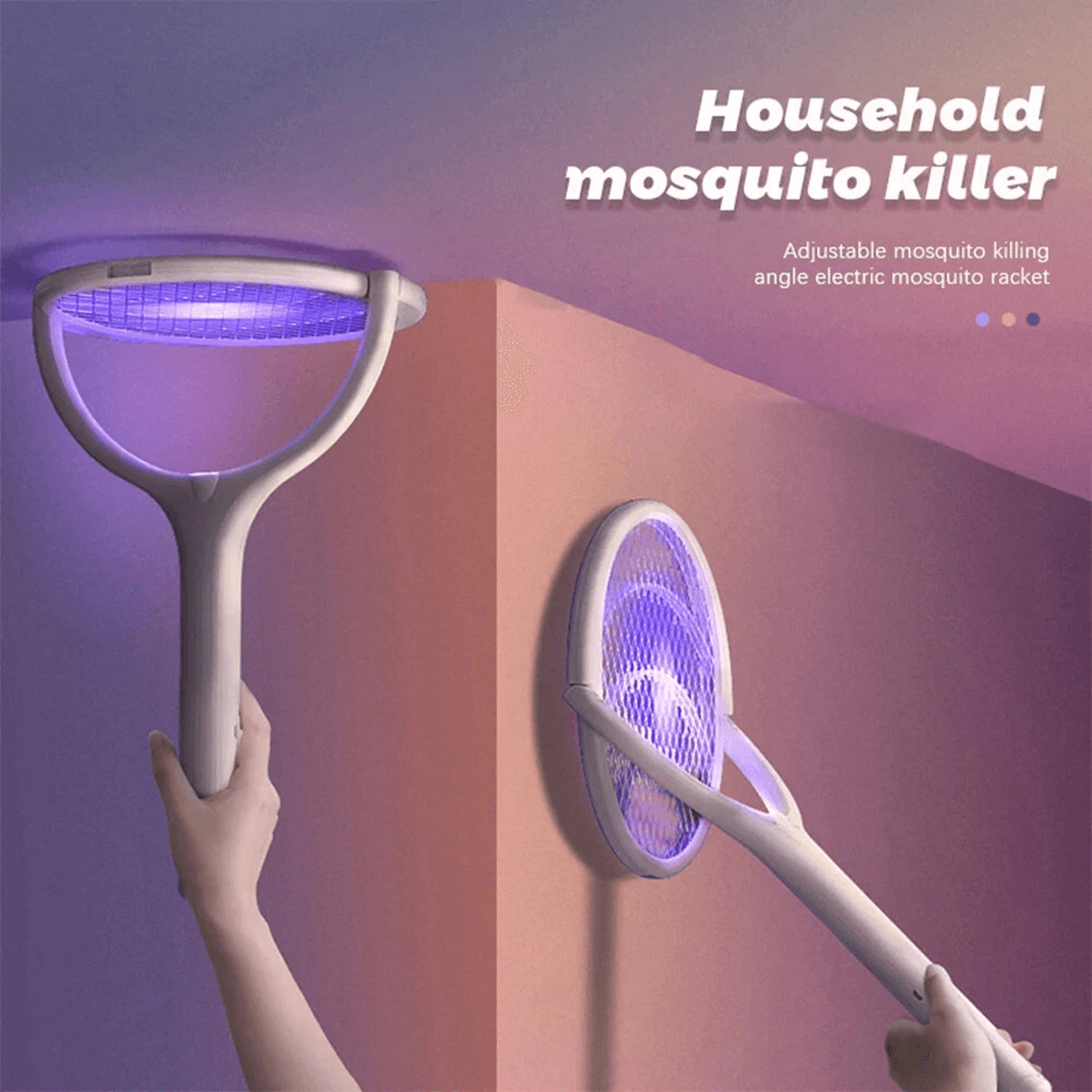 Rechargeable Electric Bug Zapper Swatter With Adjustable Lamp 5
