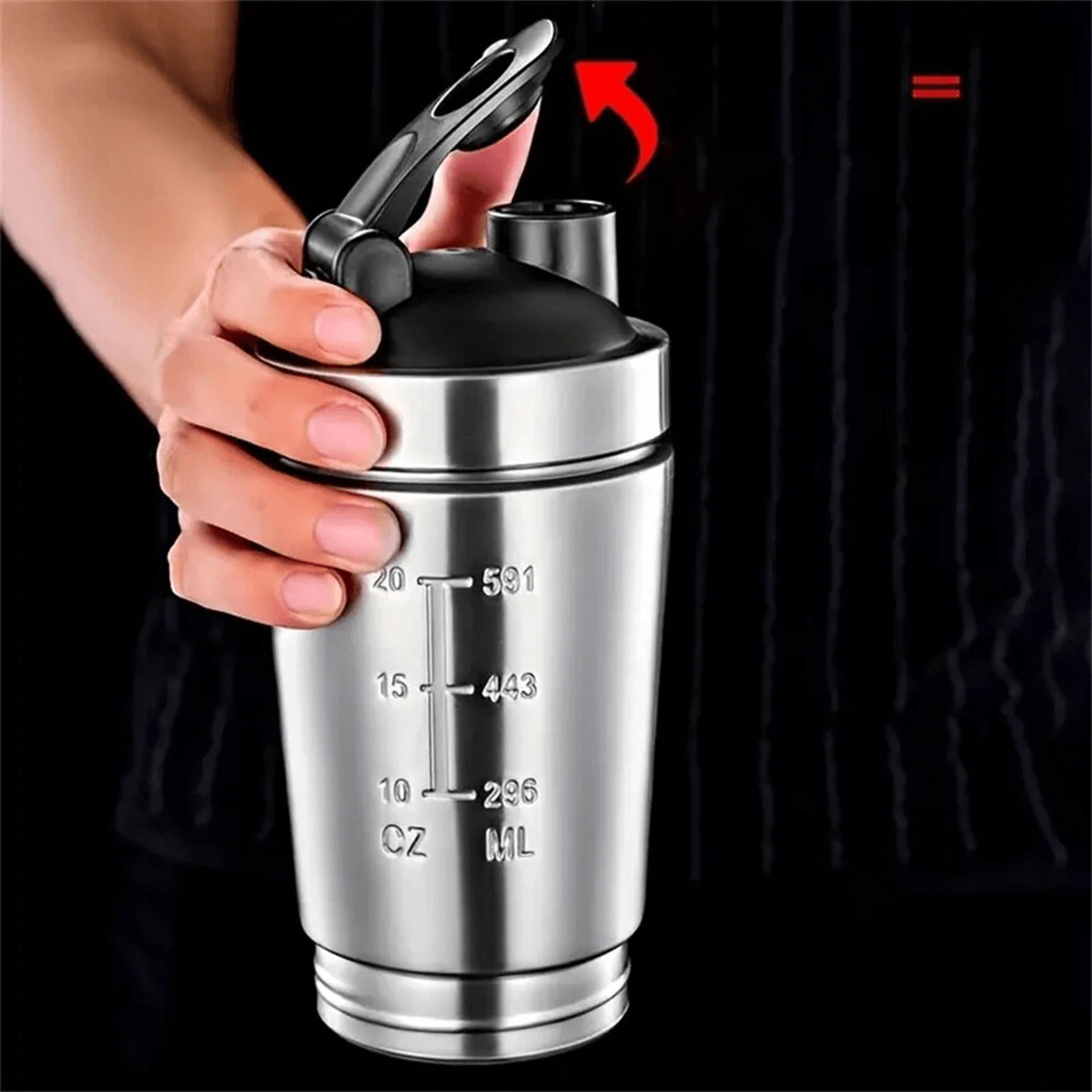 Stainless Steel Protein Shaker Cup With Plus Capacity 2