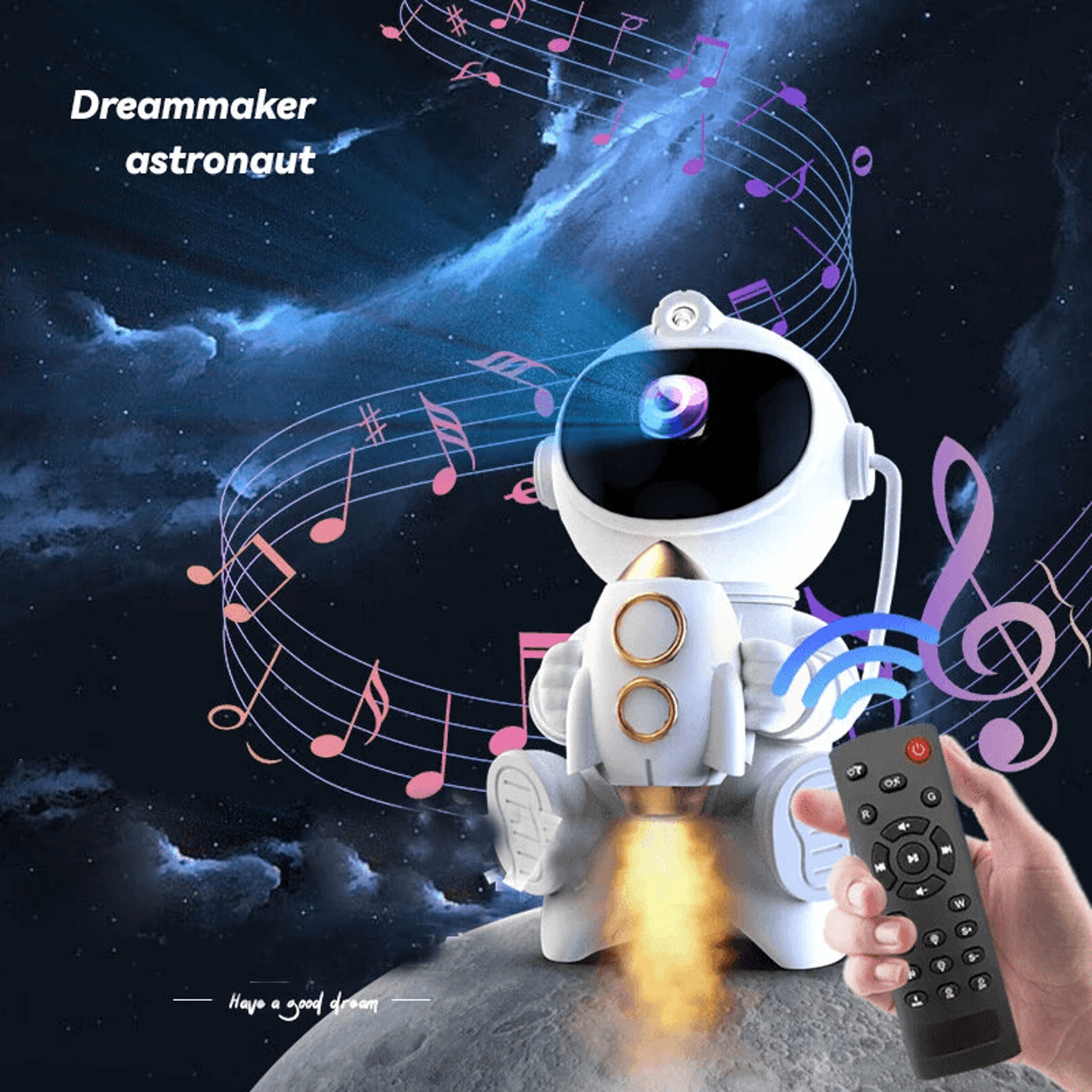 LED Astronaut Star Projector With Bluetooth Speaker And Remote Control 2