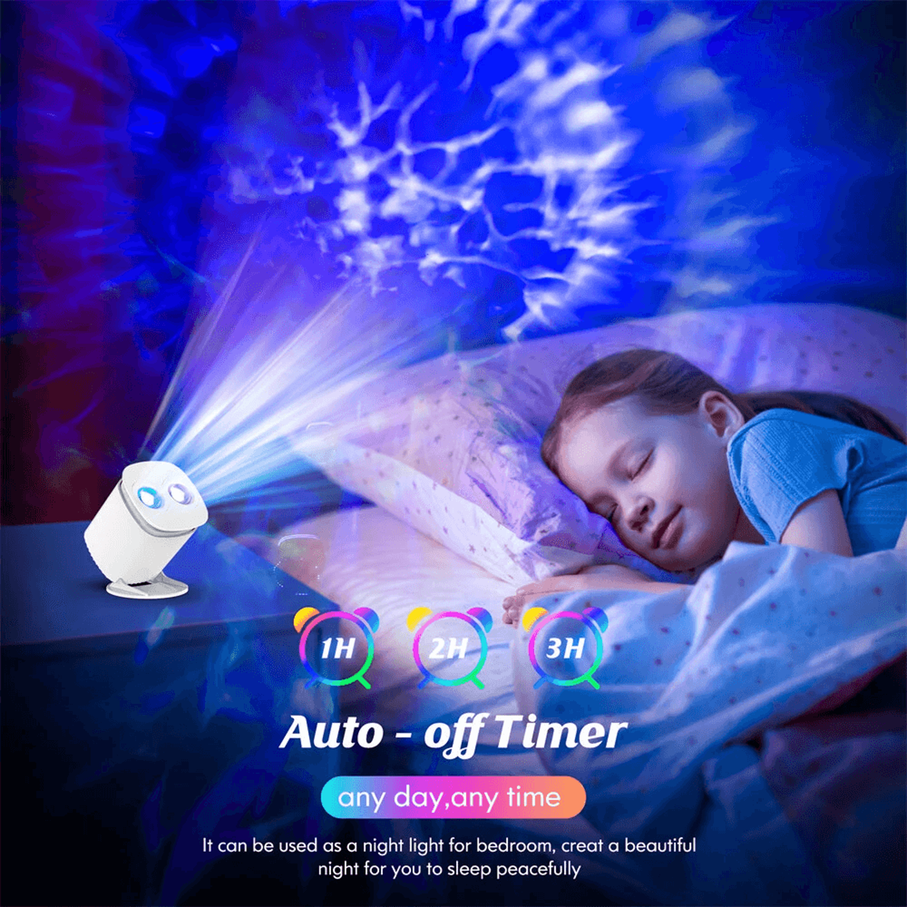Galaxy Projector Night Light With Sunset Effect Remote Control And Timer 2
