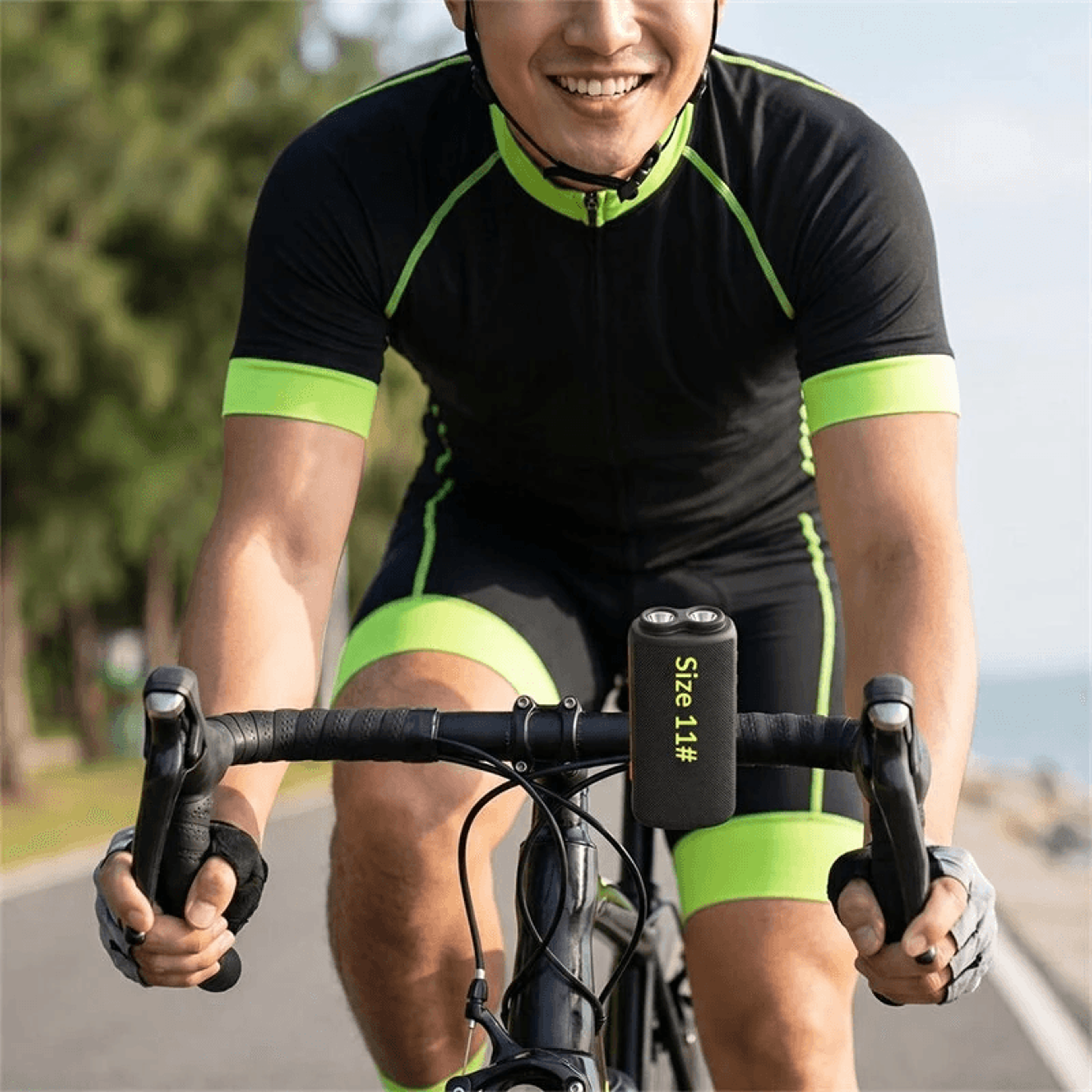 Portable Bluetooth Cycling Speaker With Dual Flashlights And Power Bank 5