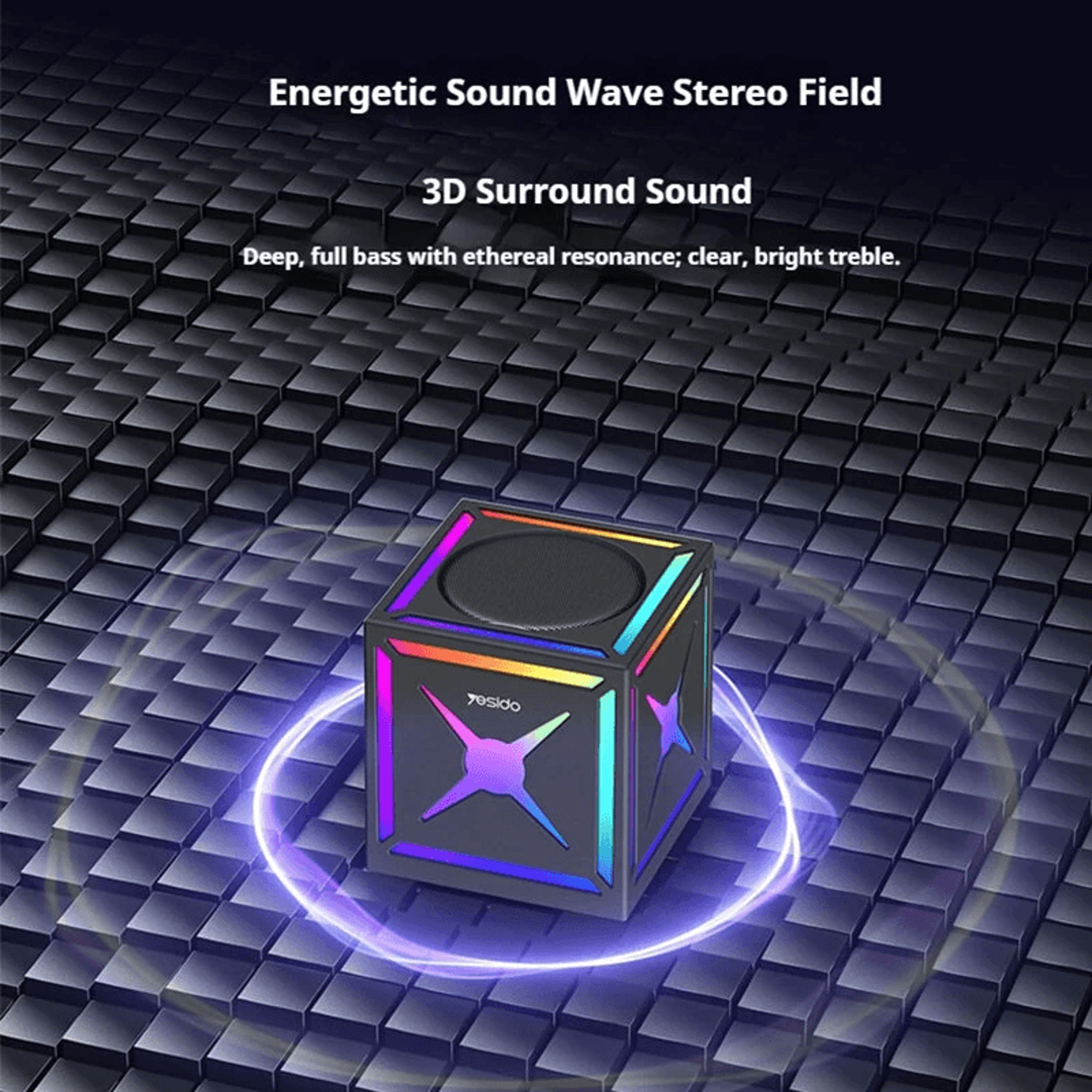 RGB Bluetooth Speaker With Driver And TWS Stereo Pairing 1