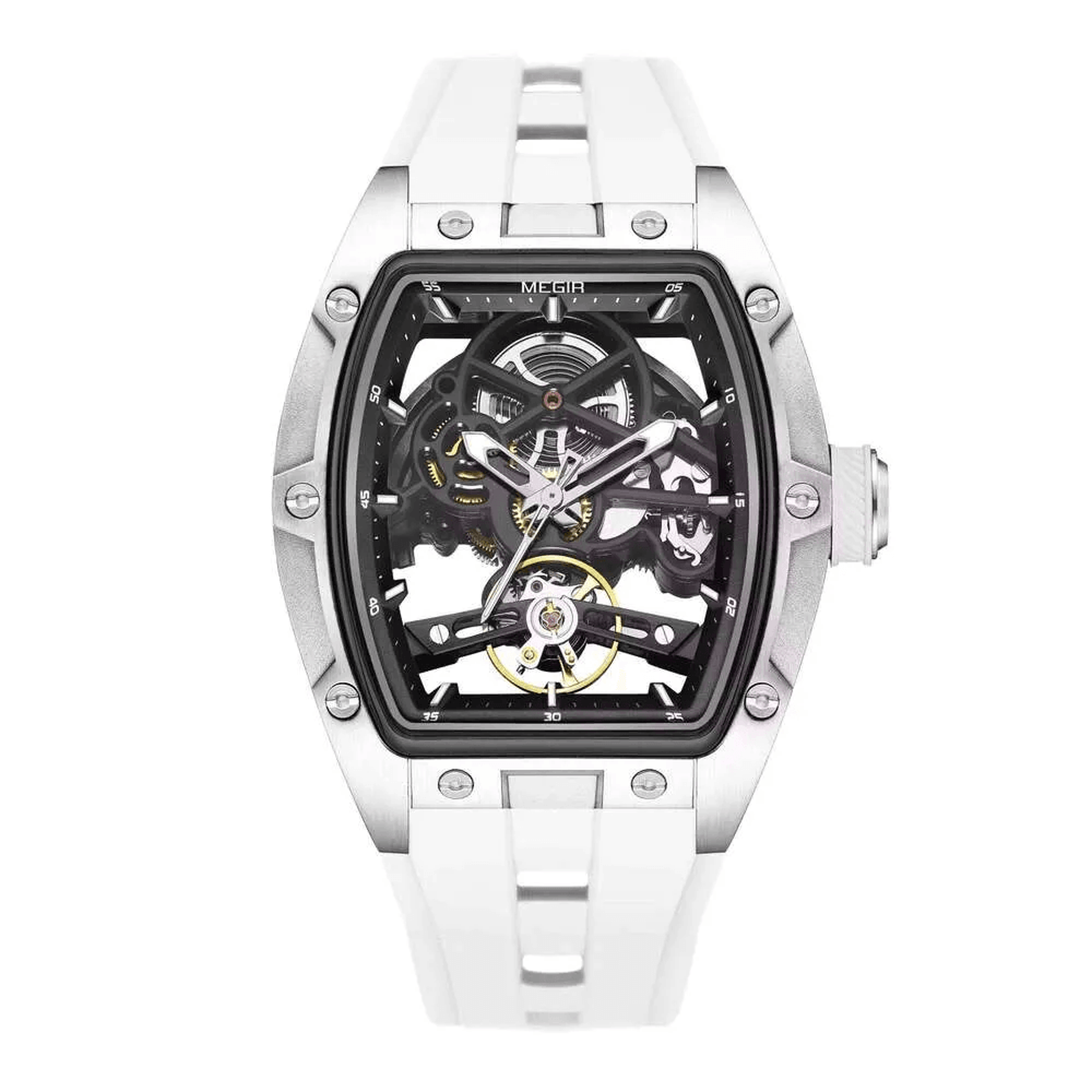 Automatic Skeleton Watch With Luminous Hands And Silicone Strap 11