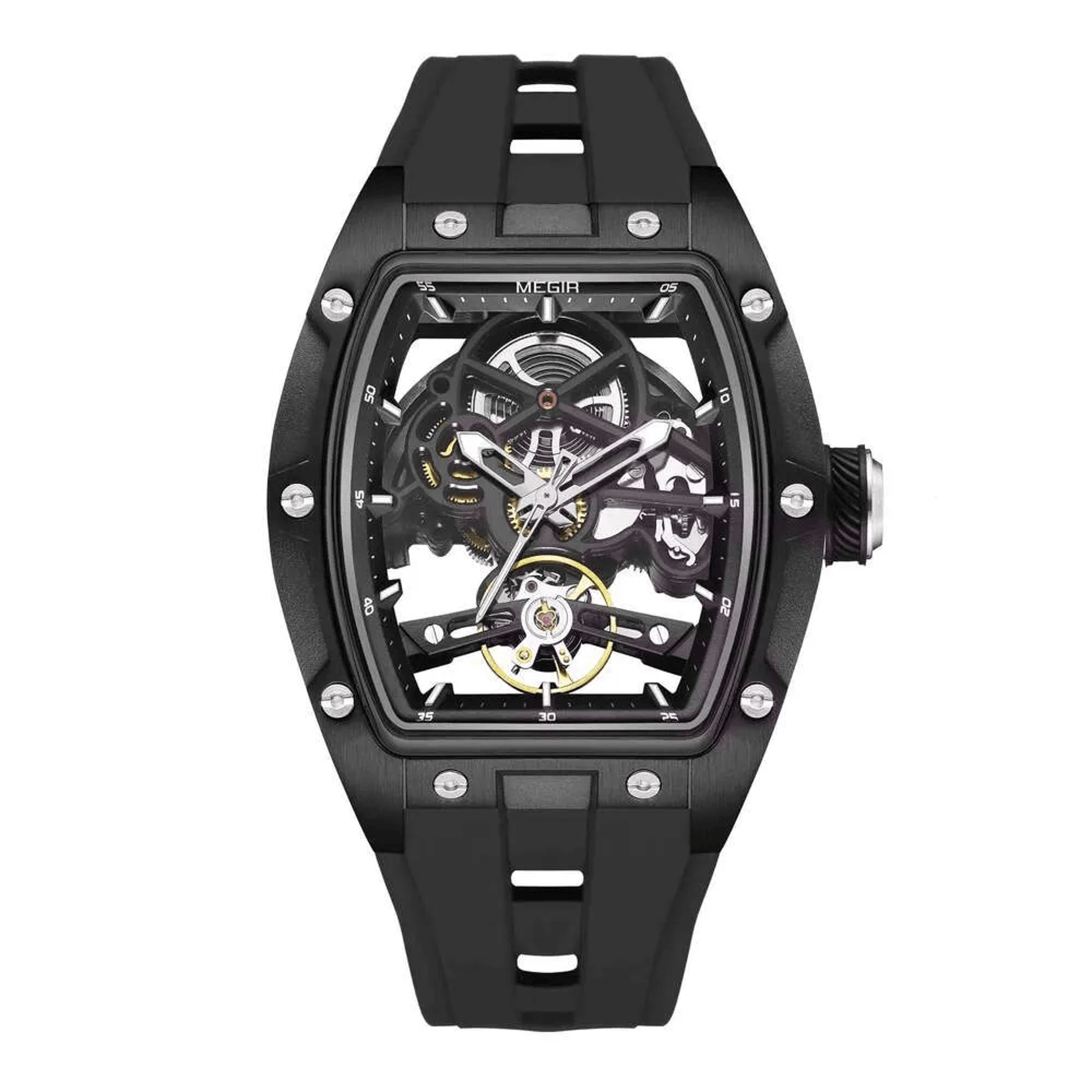 Automatic Skeleton Watch With Luminous Hands And Silicone Strap 8