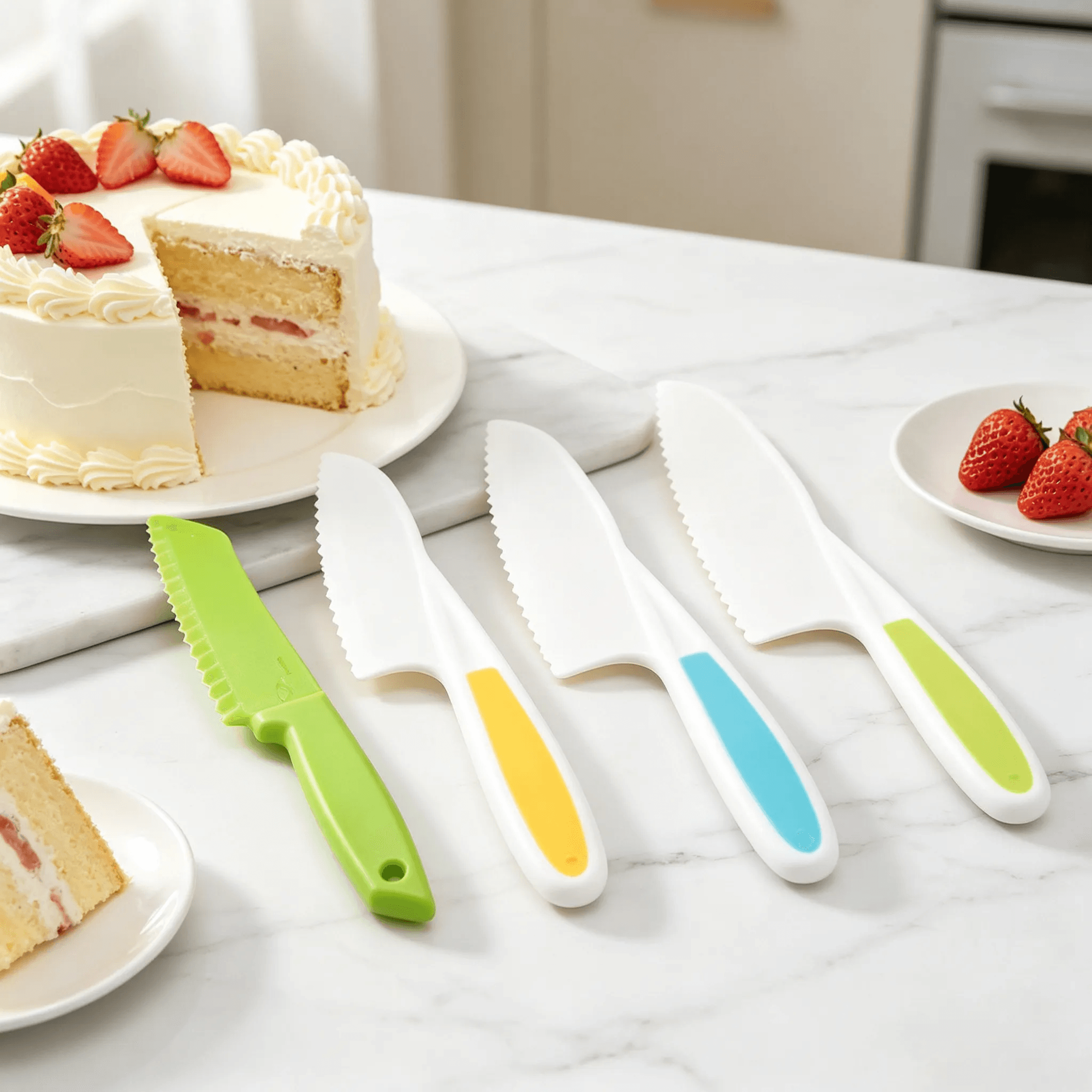 Kids Cooking Knife And Peeler Set Plastic Kitchen Cutting Tools For Toddlers 5