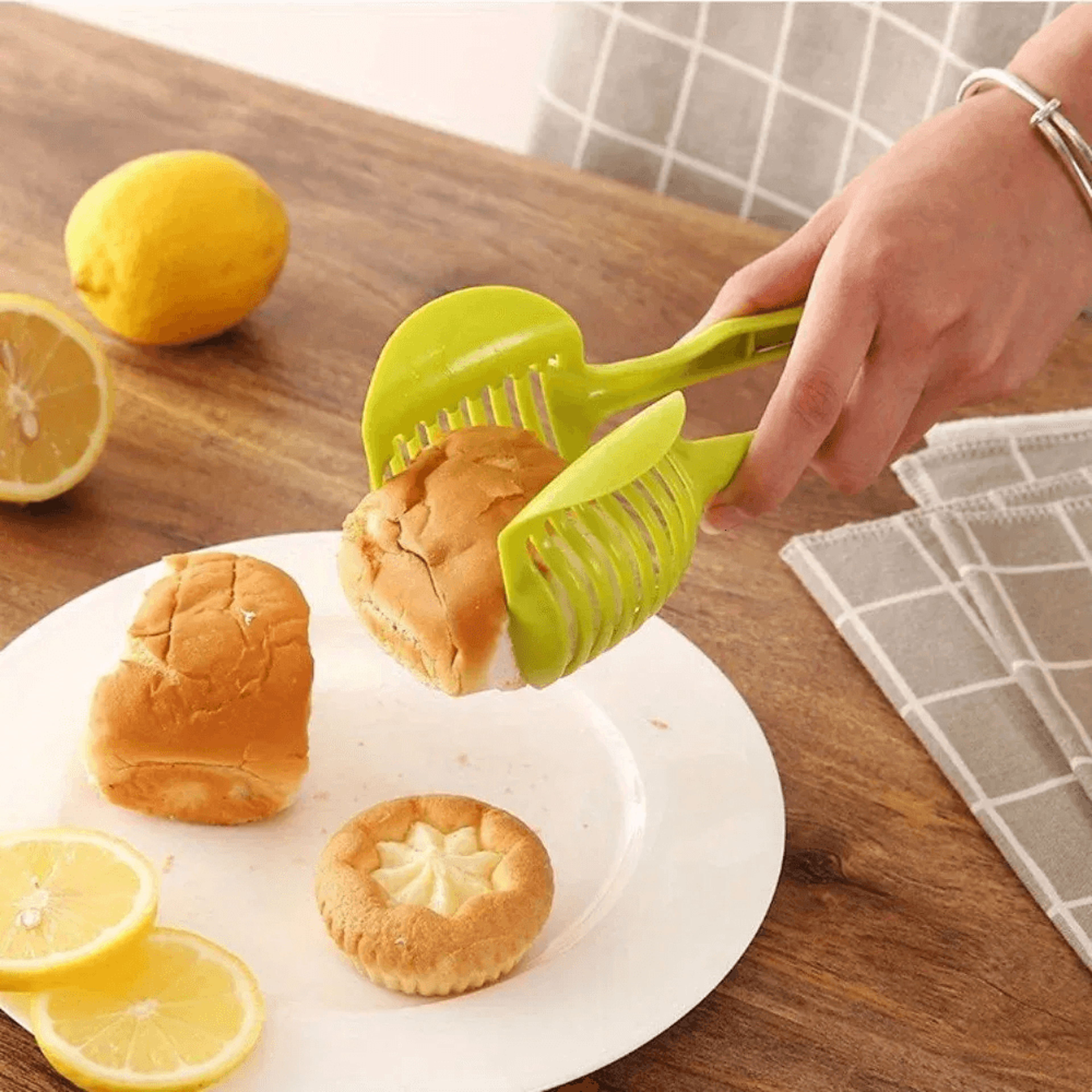 Manual Fruit Slicer For Lemons Eggs And Potatoes Compact Kitchen Cutting Tool 2