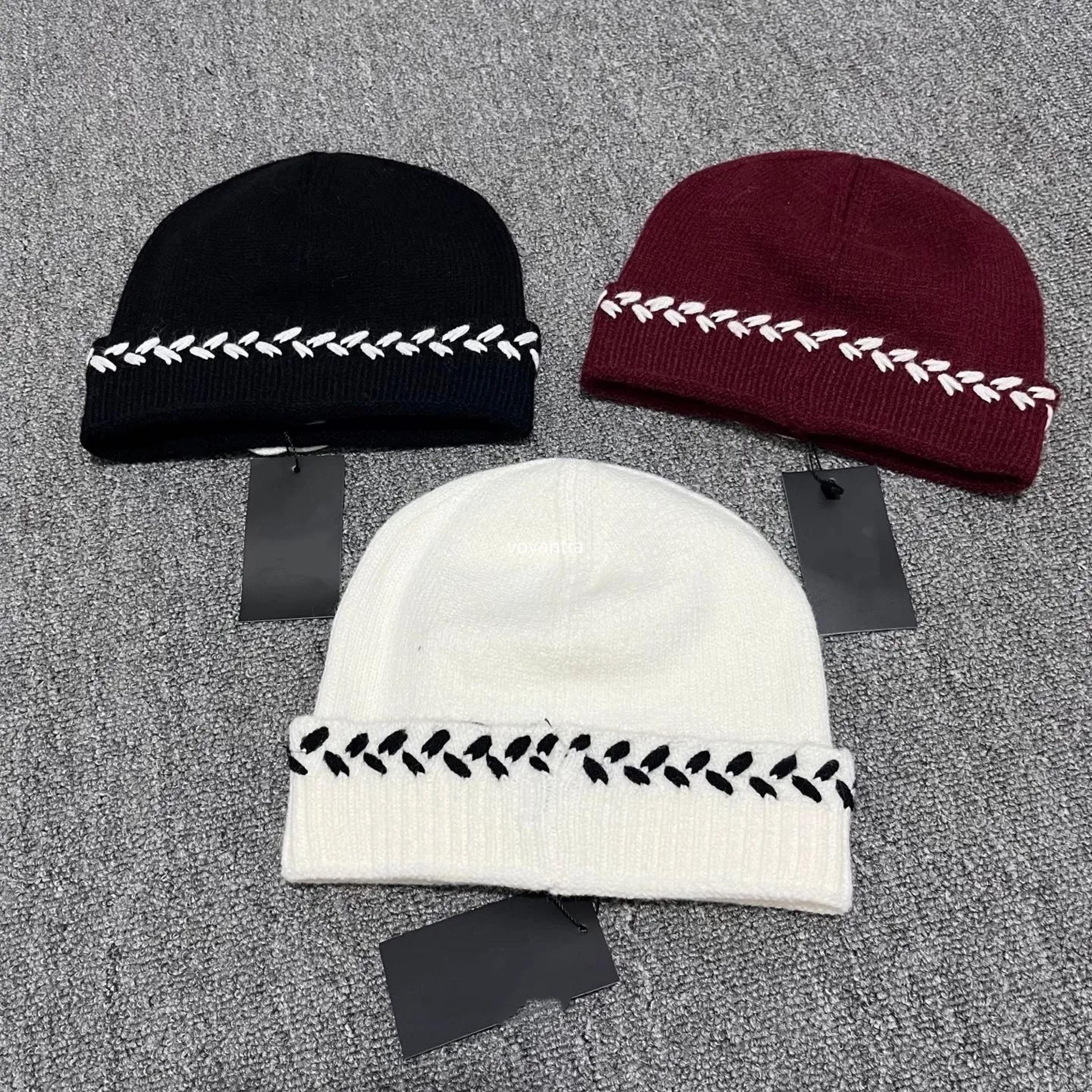 Classic Black Wool Knit Beanie Hat For Men And Women Warm Winter Skull Cap 1