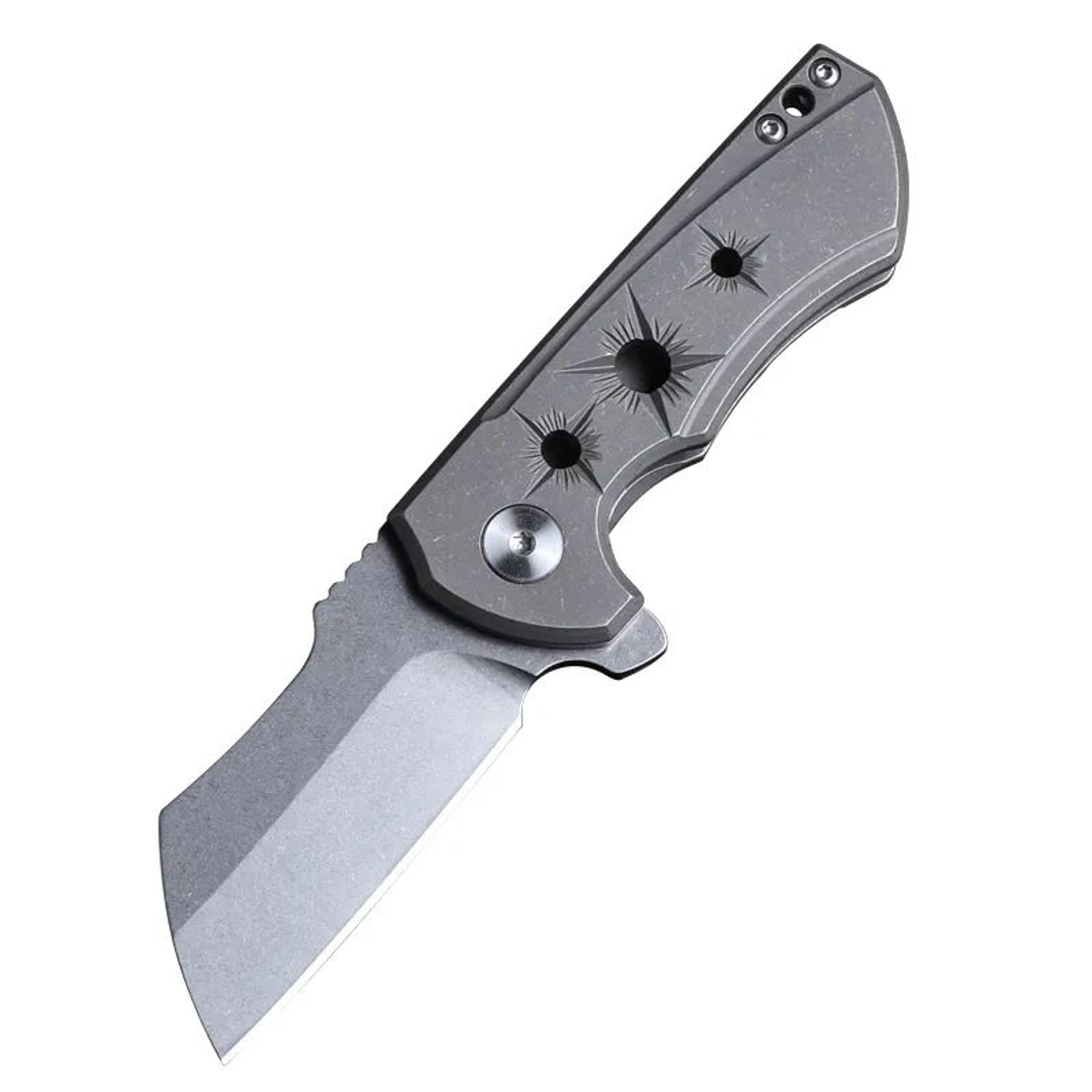 Titanium Folding Pocket Knife With Steel Blade For Everyday Carry 3