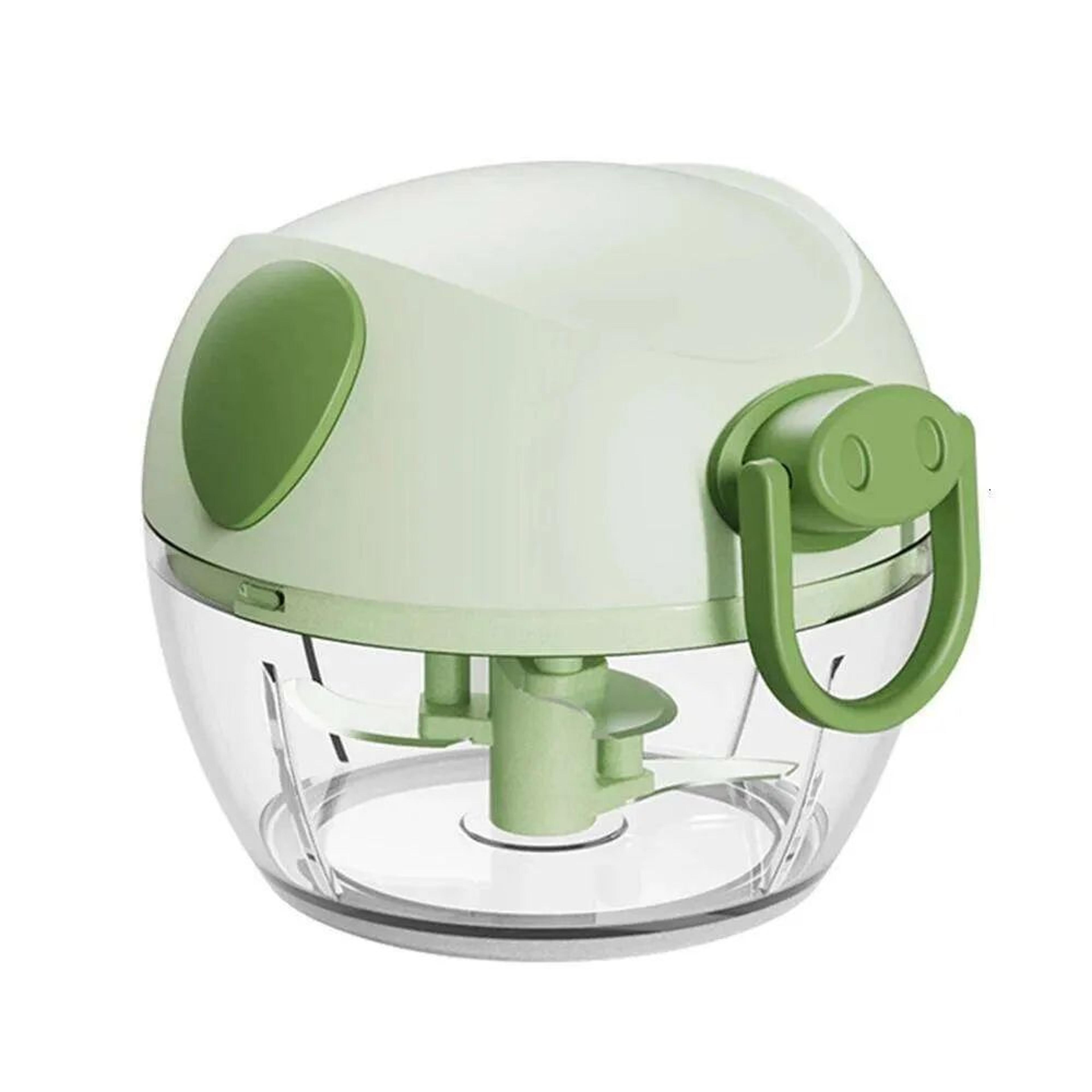 Manual Pull String Vegetable Chopper With Stainless Steel Blades And Food Container 0