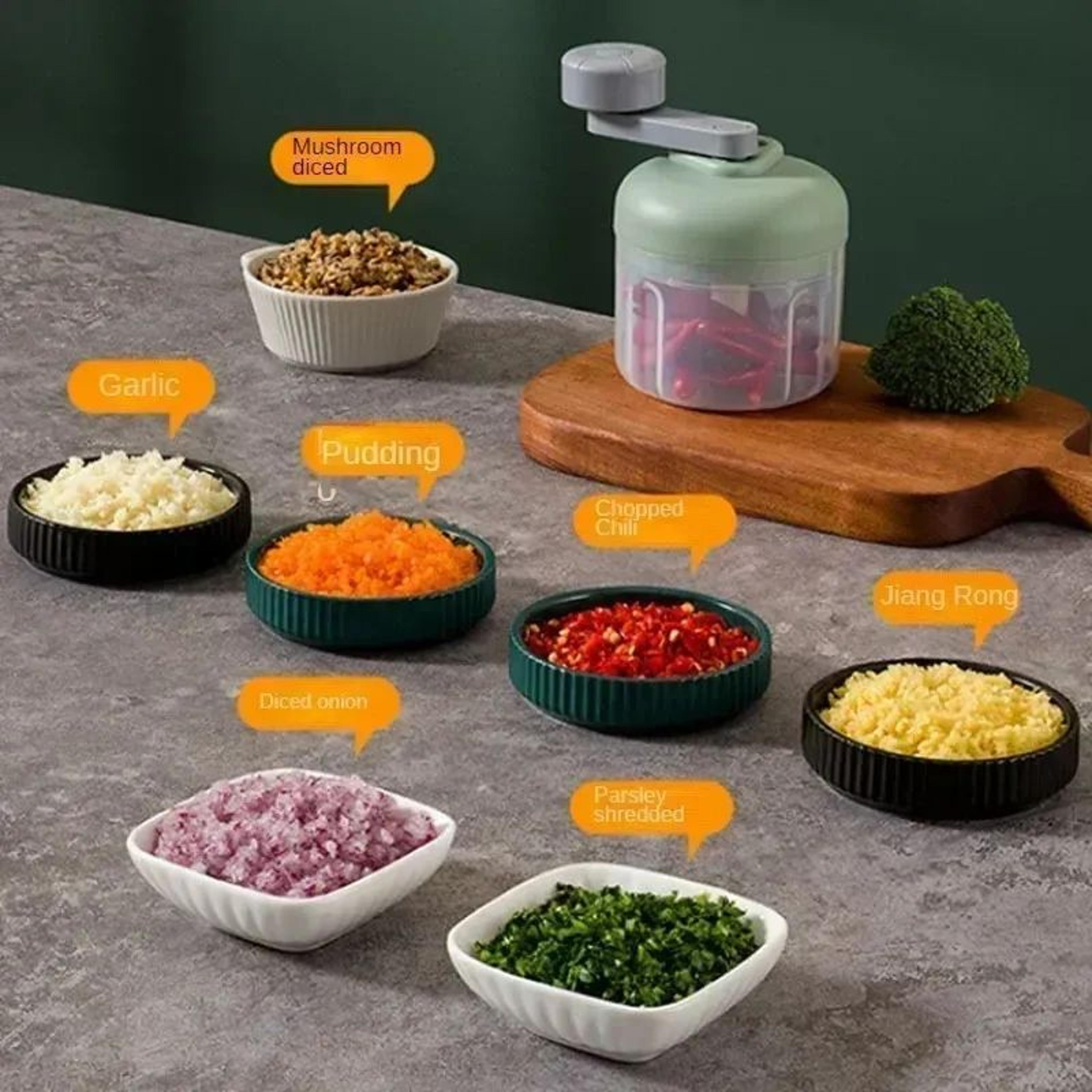 Multifunctional Vegetable Chopper With Alloy Blades For Garlic Mincing And Food Preparation 2