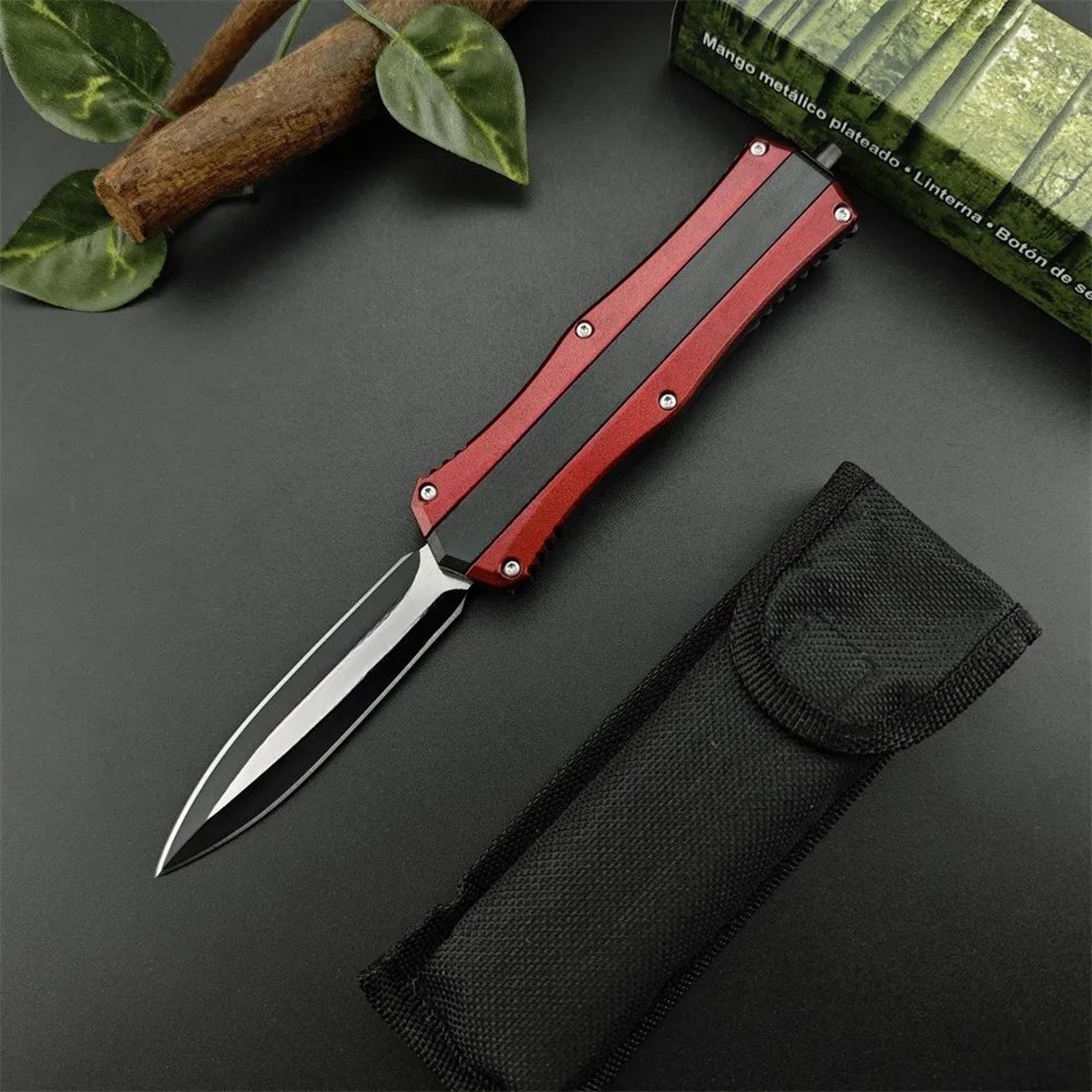 Tactical Assisted Pocket Knife With Black Rubber Handle For Outdoor Use 8