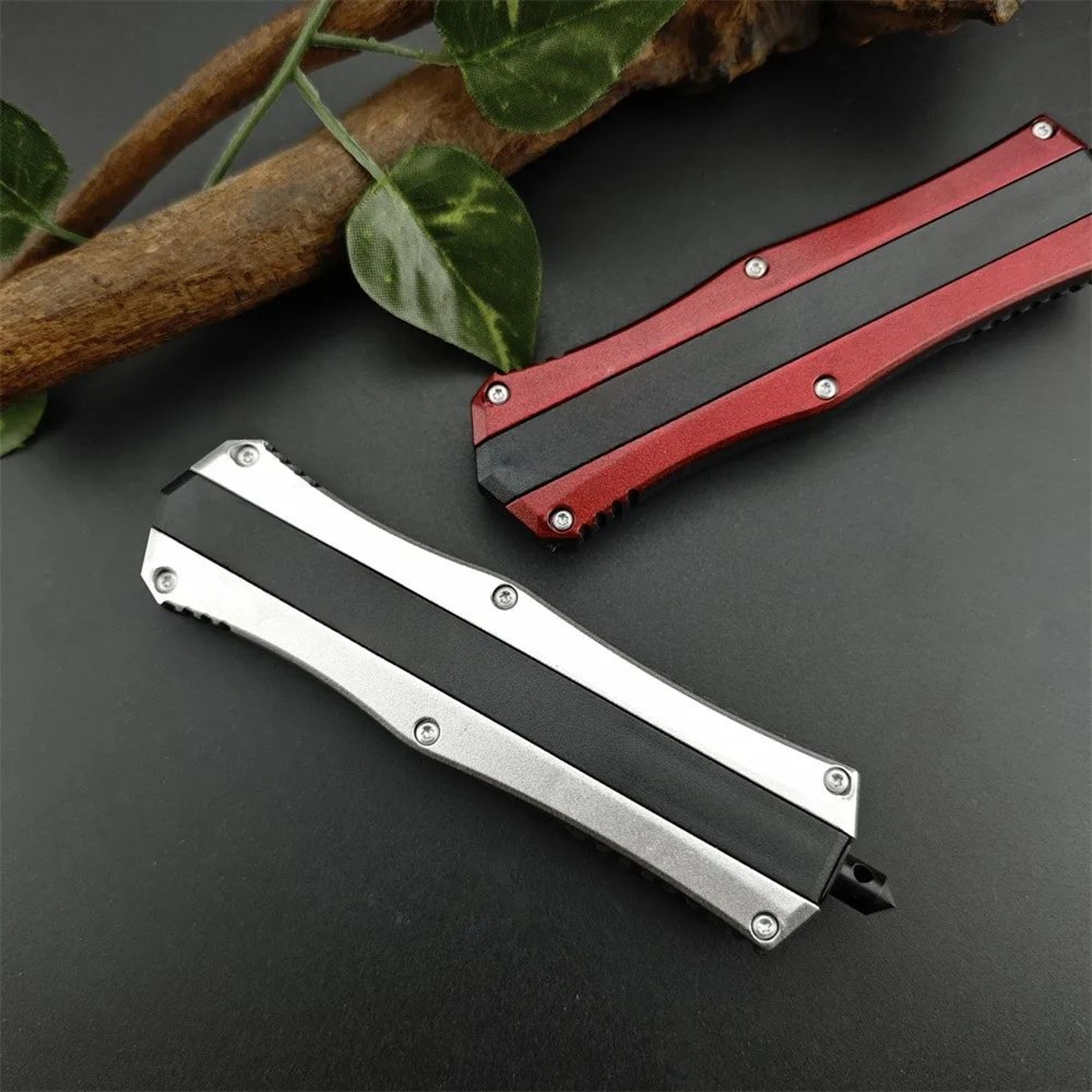 Tactical Assisted Pocket Knife With Black Rubber Handle For Outdoor Use 4