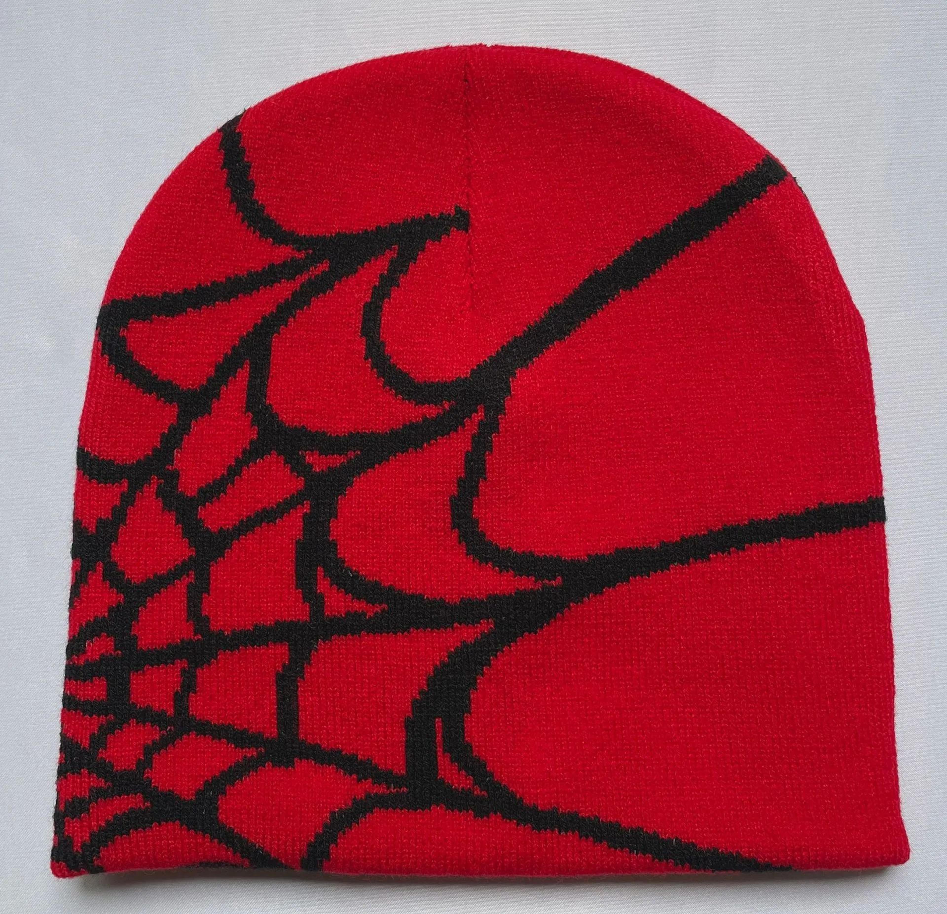 Spider Web Knit Beanie Hat Unisex Cotton Skull Cap For Fall And Winter 5