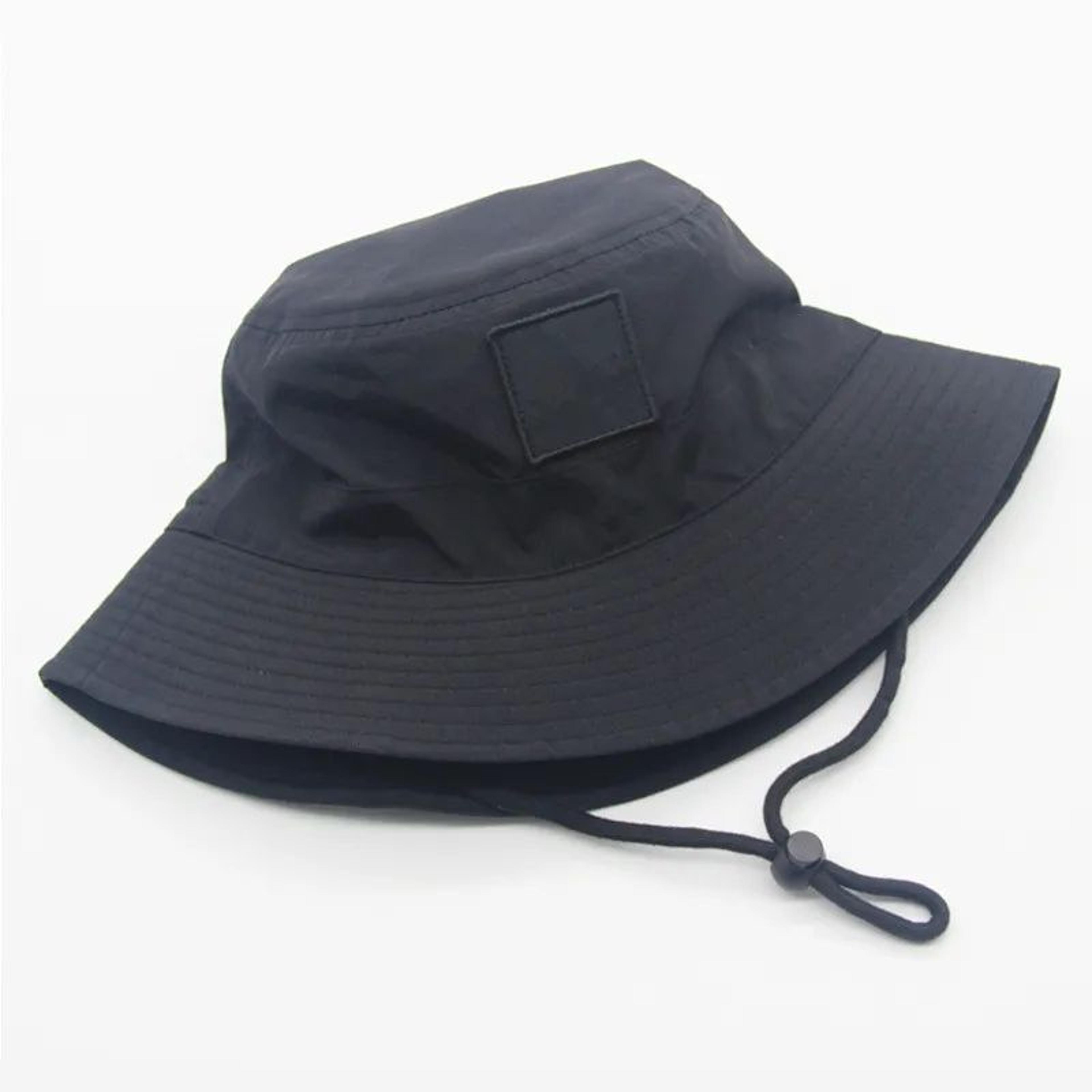 Foldable Wide Brim Bucket Hat With Adjustable Drawstring For Outdoor Sun Protection 3