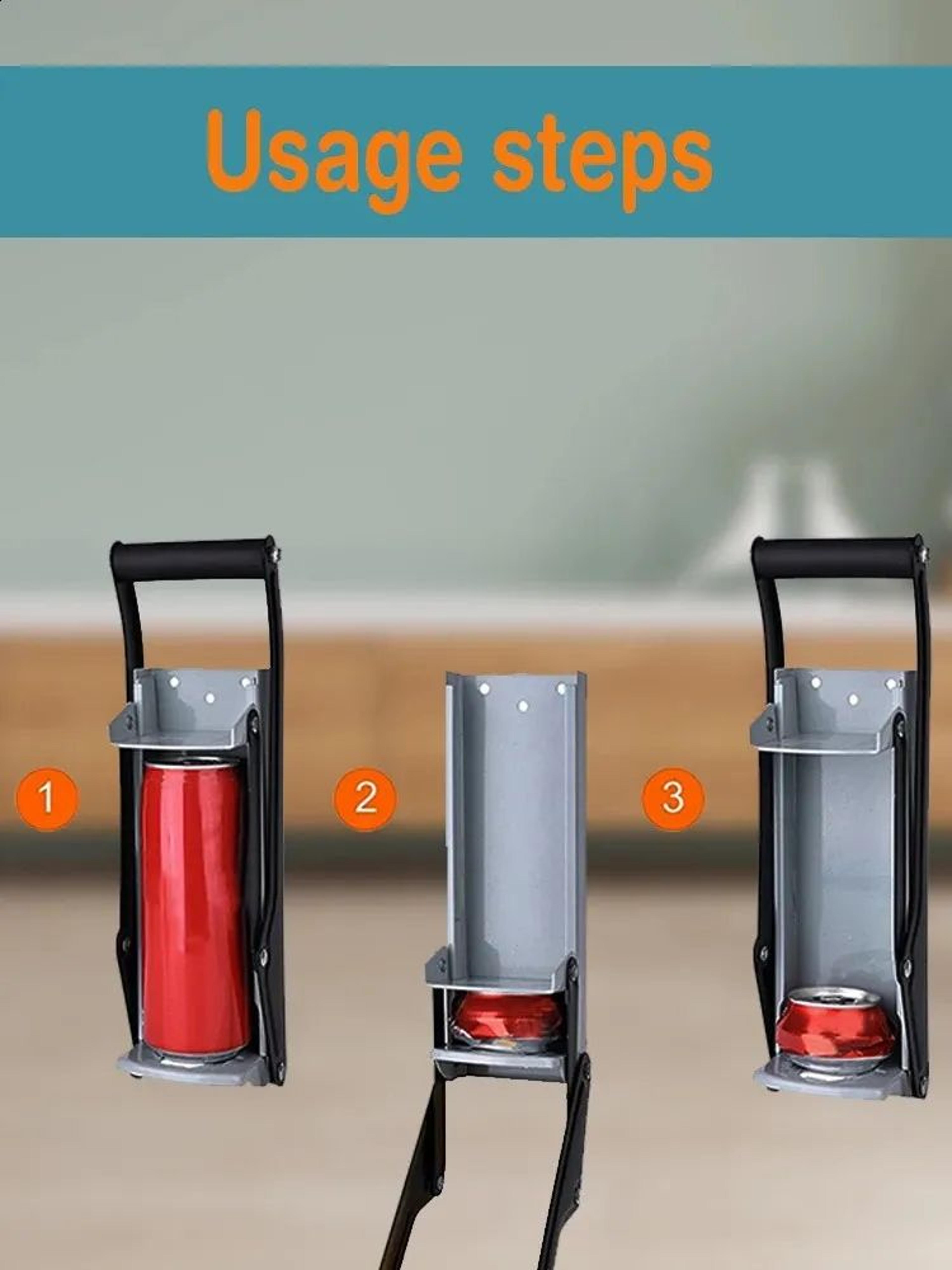 Wall Mounted Can Crusher For Aluminum Cans And Recycling Bin Organization 4