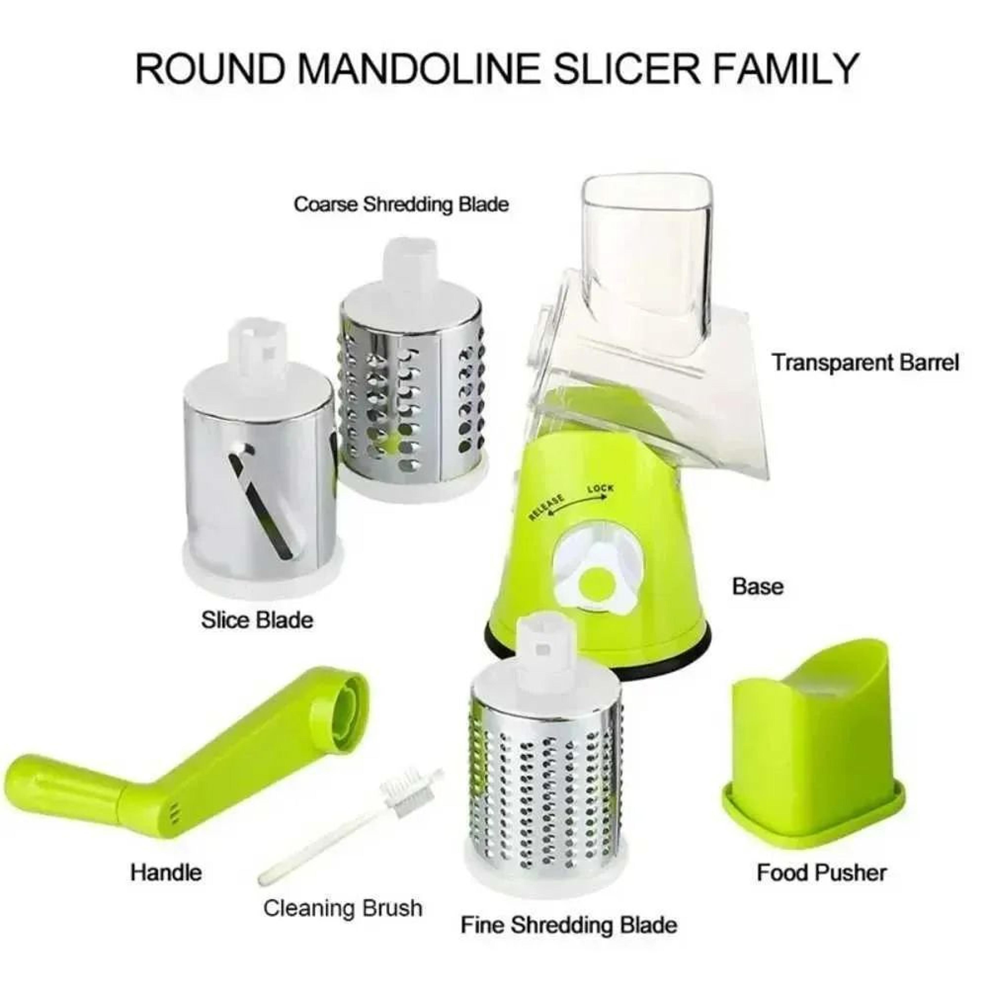 Rotary Vegetable Slicer And Cheese Grater With Stainless Steel Drums 3