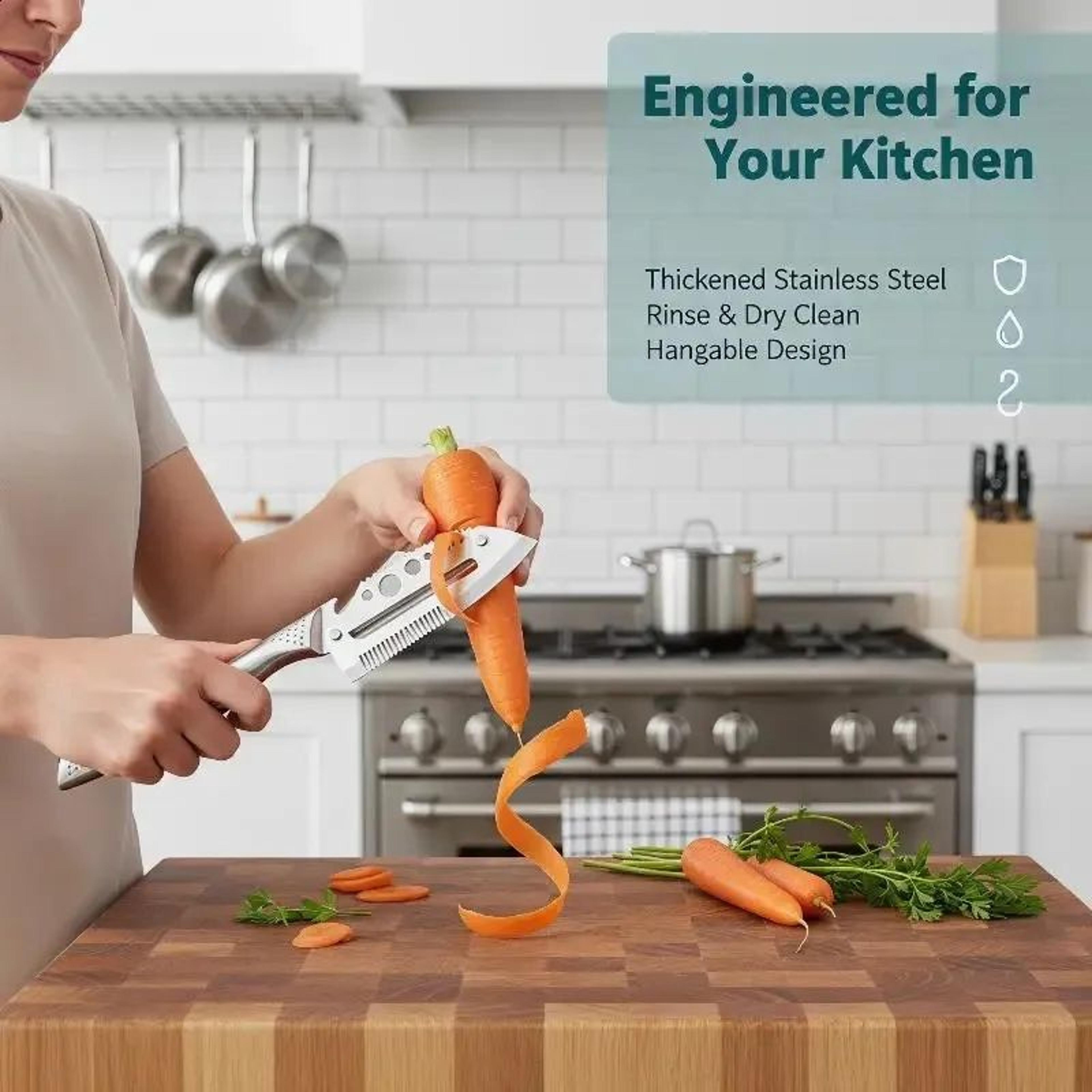 Stainless Steel Vegetable Peeler And Fruit Slicer Multifunctional Kitchen Tool 3