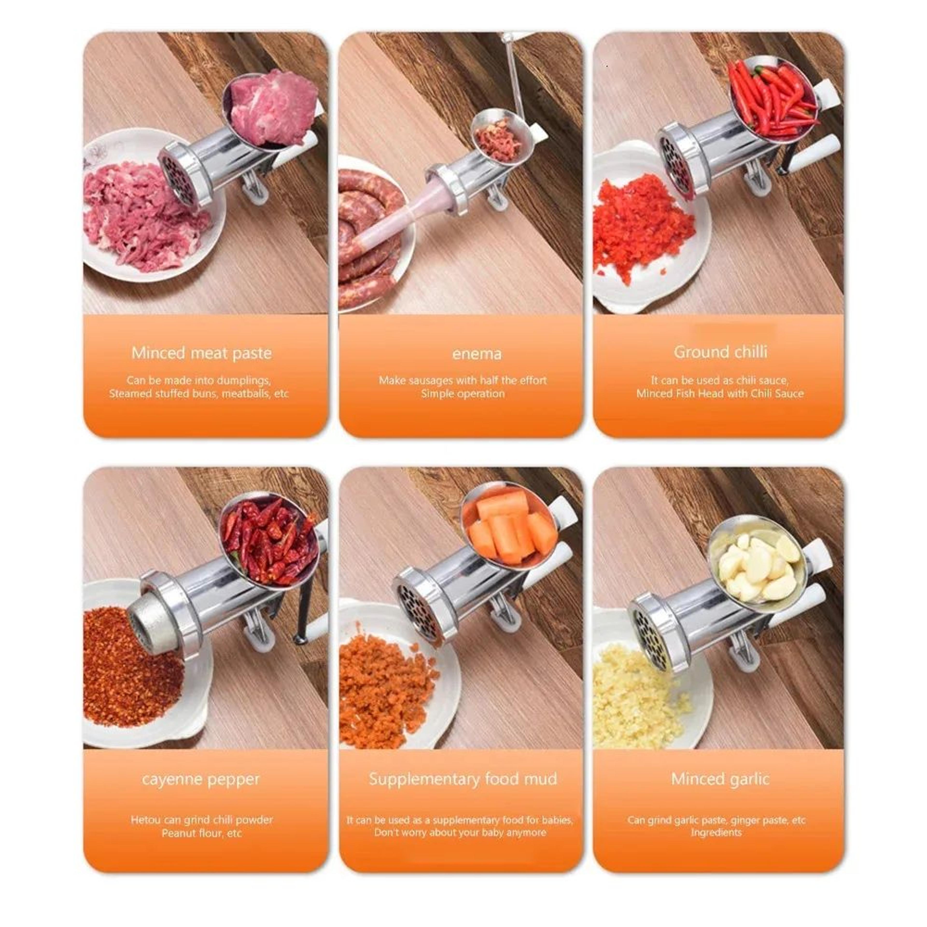 Manual Meat Grinder Hand Crank Food Mincer For Meat Vegetables And Nuts 4