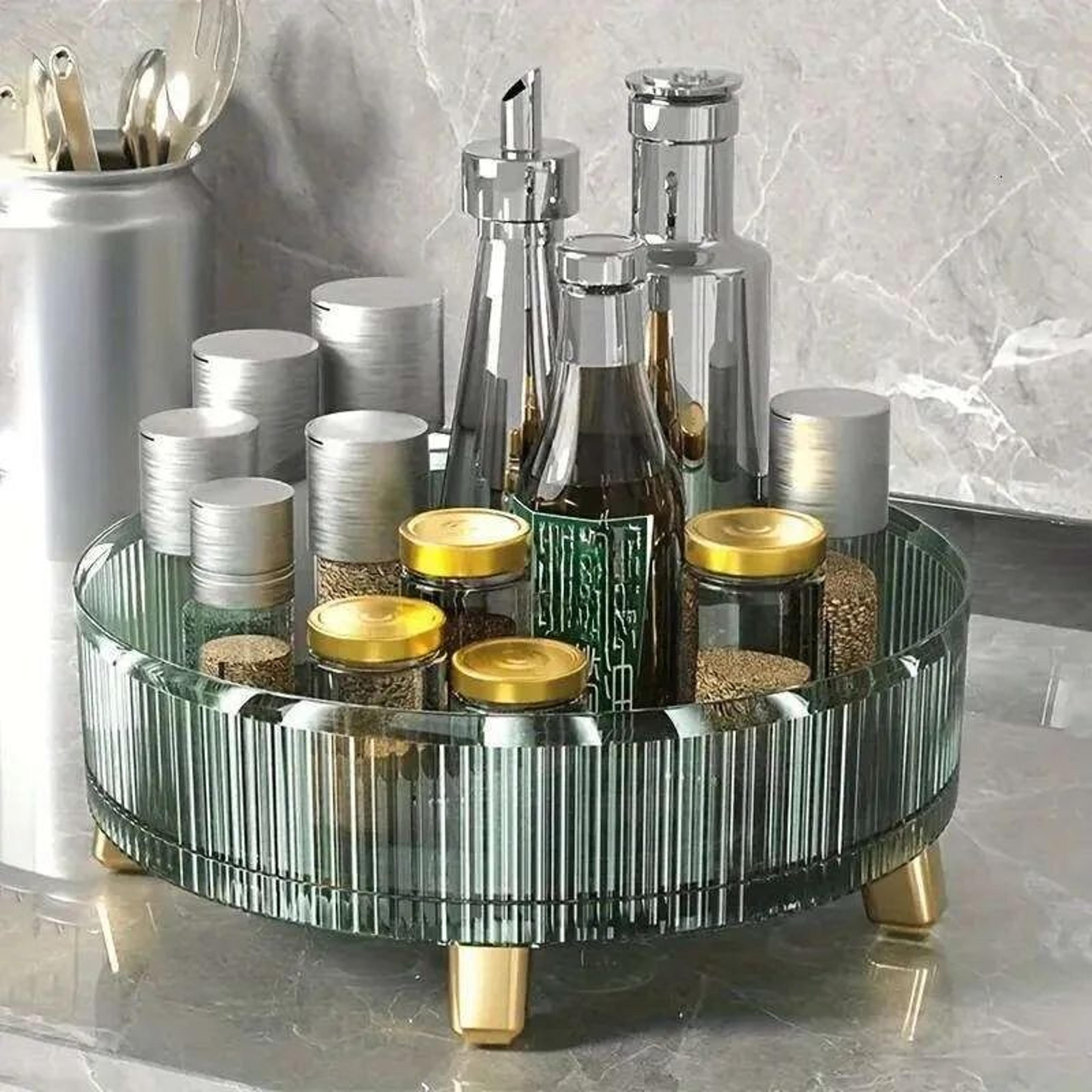Rotating Makeup Organizer With Large Capacity For Cosmetics And Perfume 1
