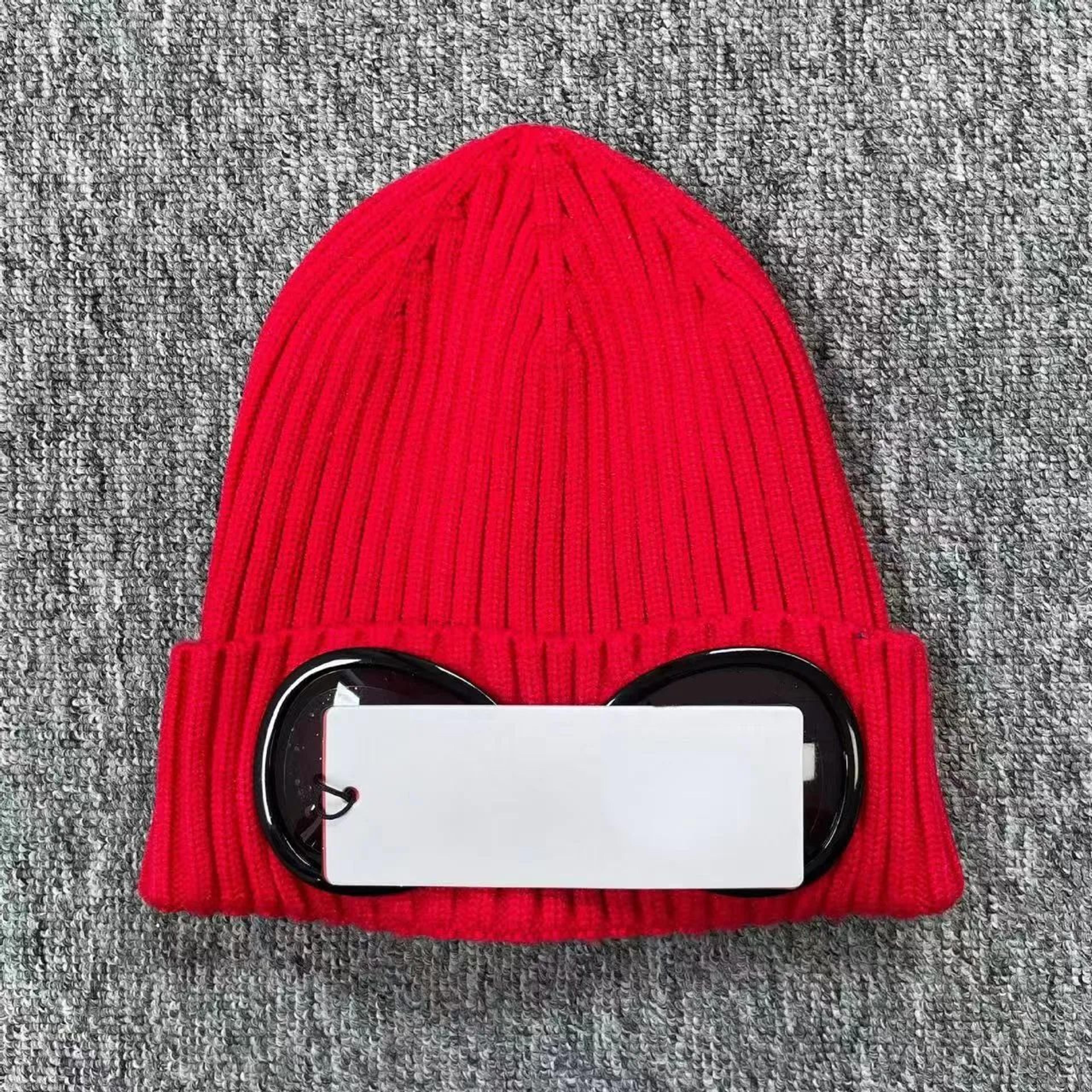 Unisex Knitted Beanie Hat With Double Lens Goggle Design For Outdoor Wear 5