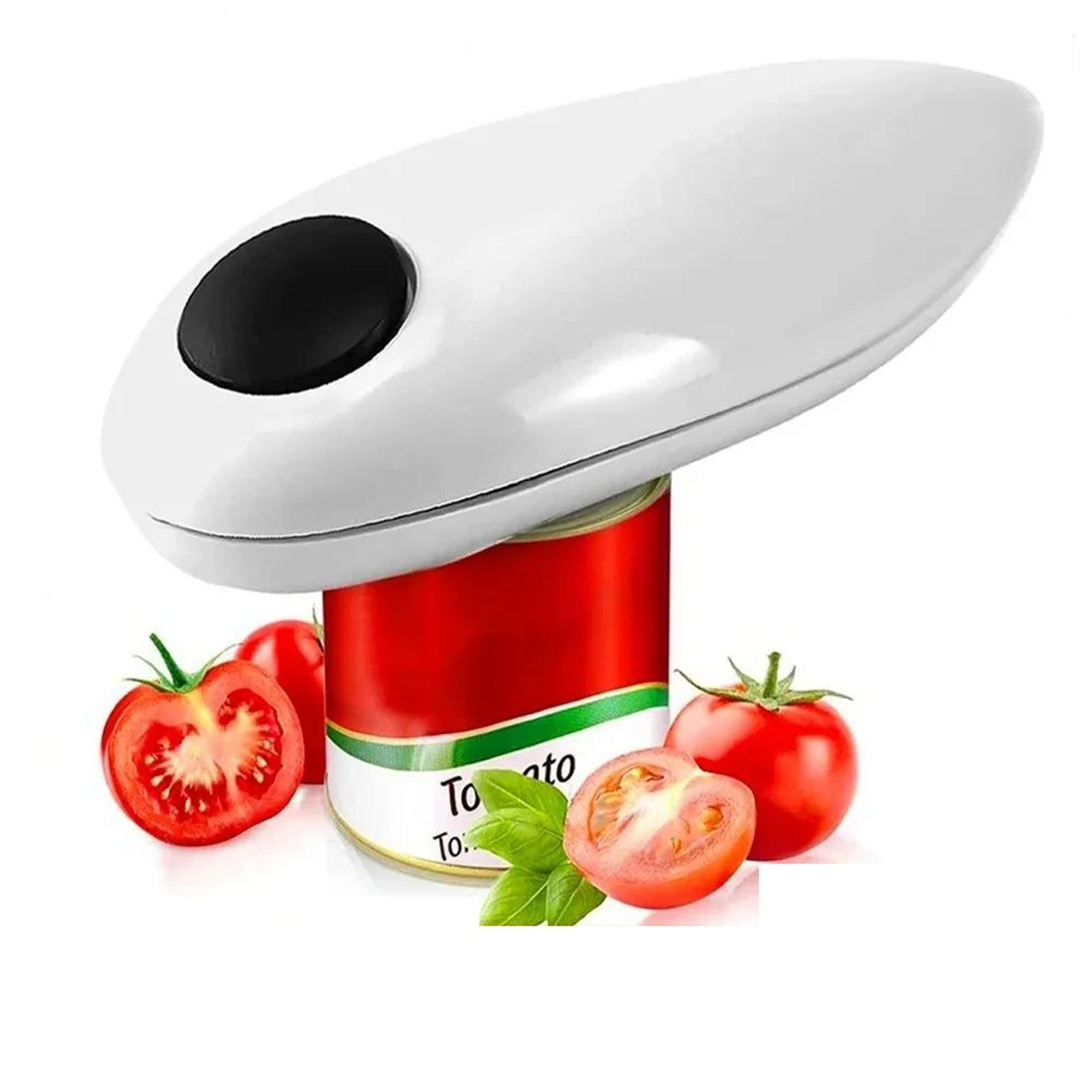 automatic electric can opener with smooth edge cutting and handheld design