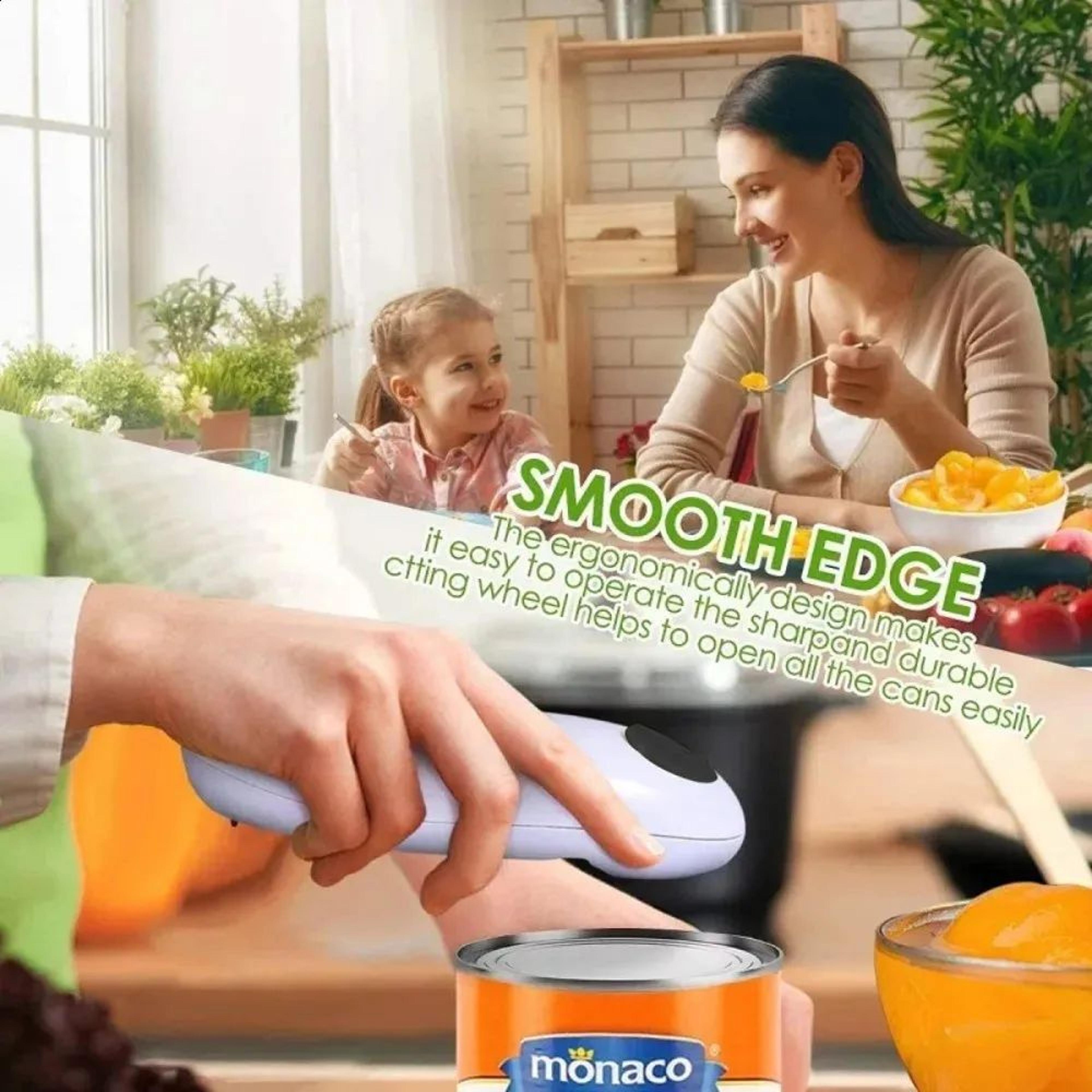 Automatic Electric Can Opener With Smooth Edge Cutting And Handheld Design 3
