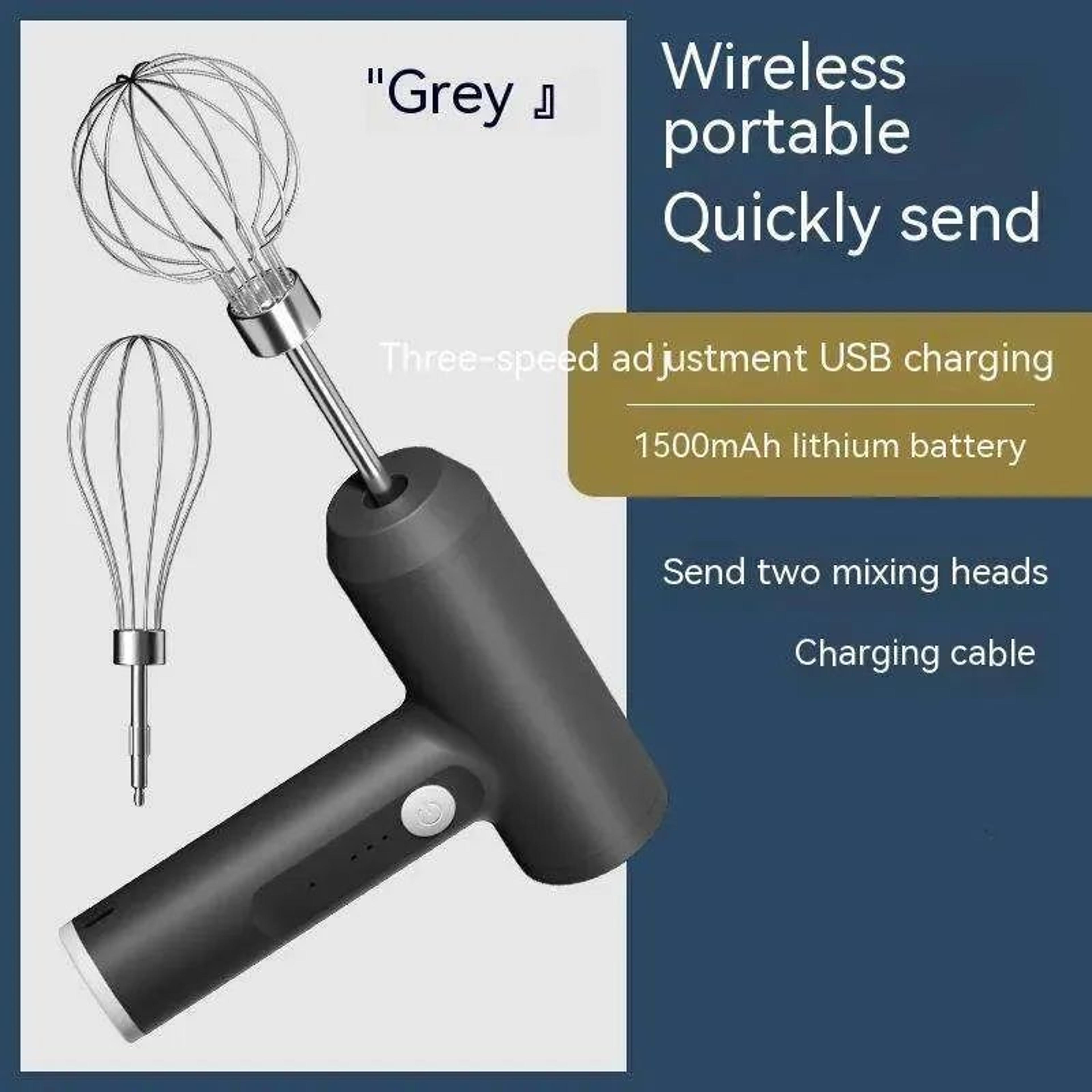 Electric Milk Frother USB Rechargeable Handheld Whisk With Speed 2