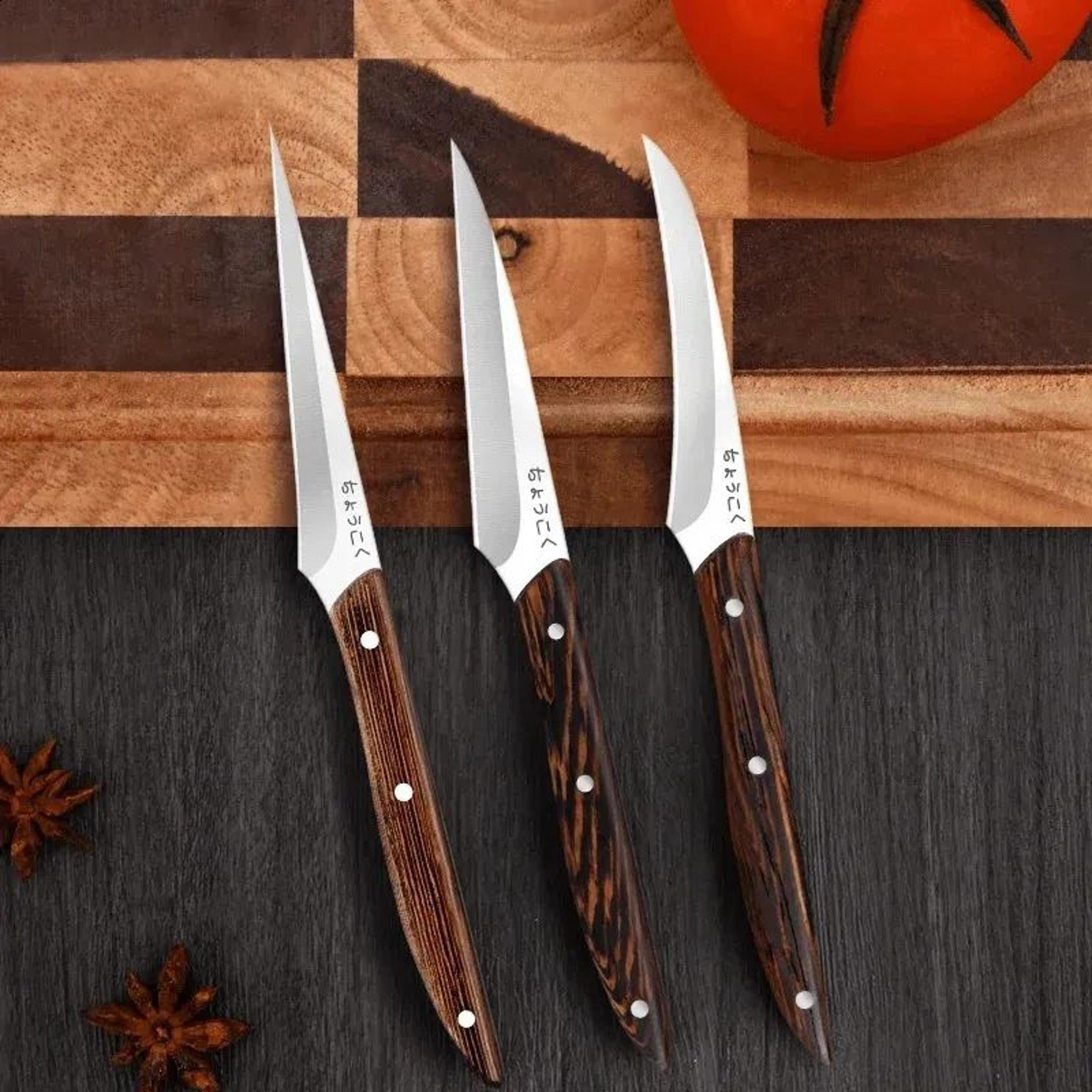 Chef Knife Set For Fruit And Vegetable Carving With Ergonomic Handles 1