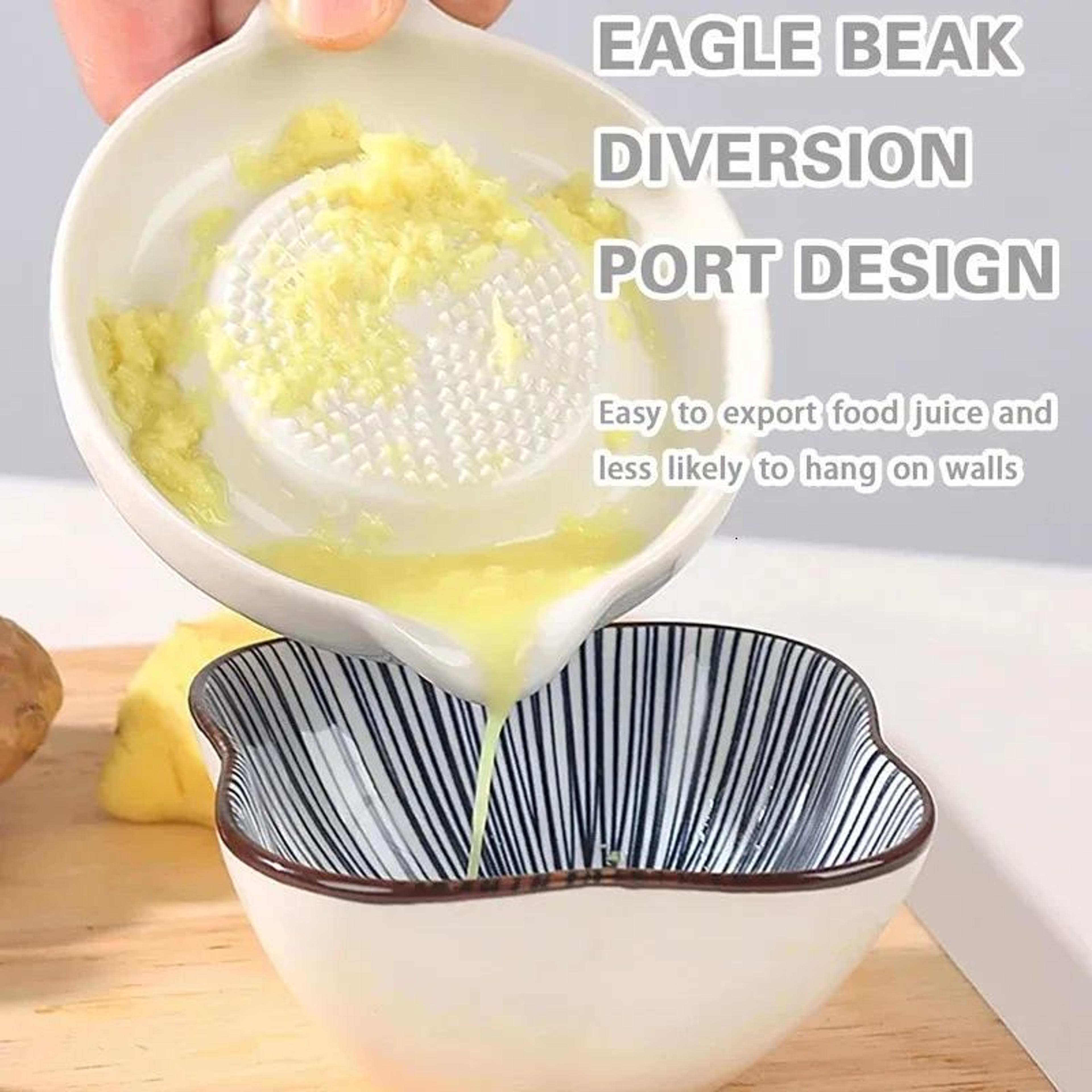 Ceramic Ginger Grater Portable Porcelain Kitchen Tool For Garlic Wasabi And Vegetables 2