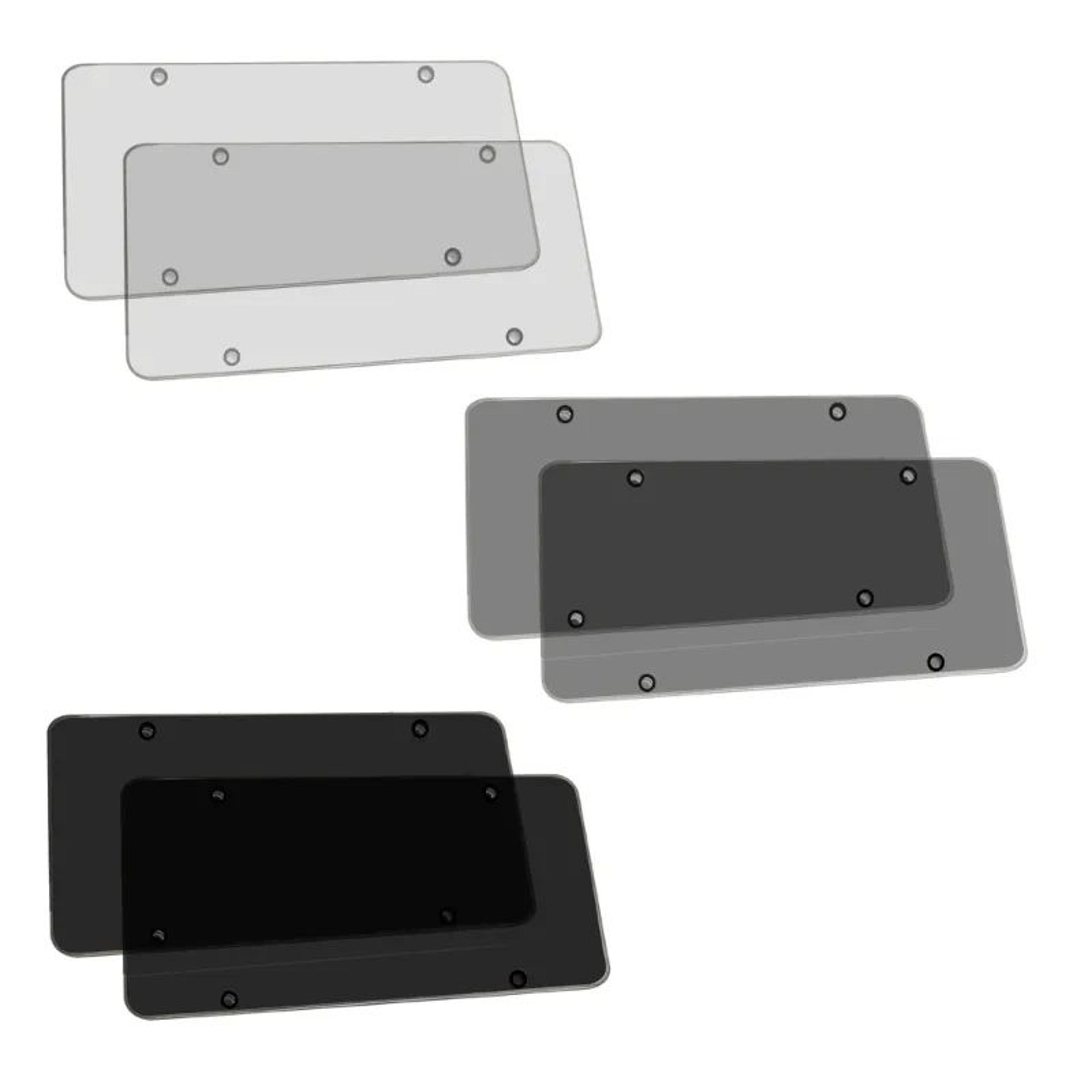 protective license plate cover with shatter resistant plastic and uv protection