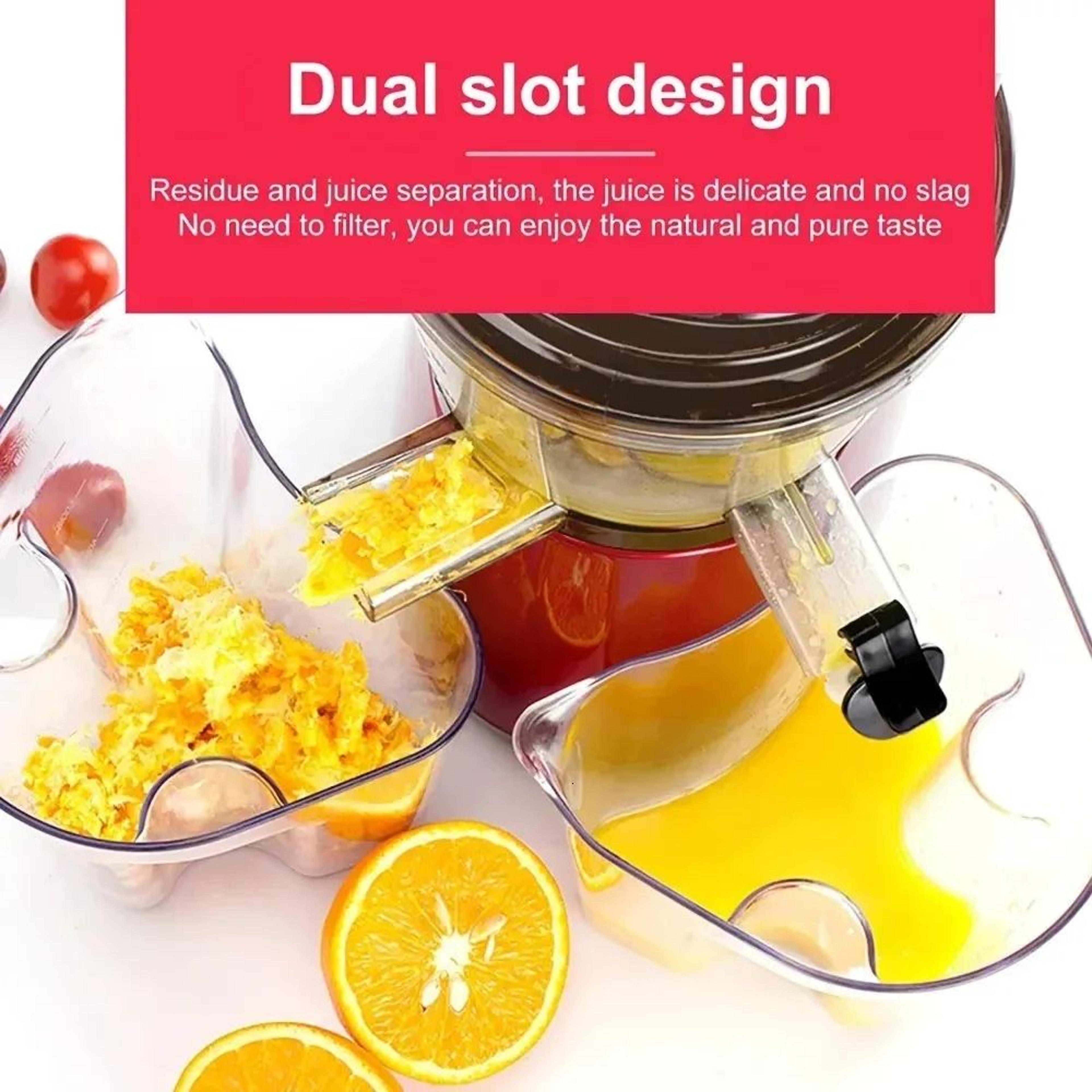 Slow Masticating Cold Press Juicer Machine For Fruits And Vegetables With US Plug 3