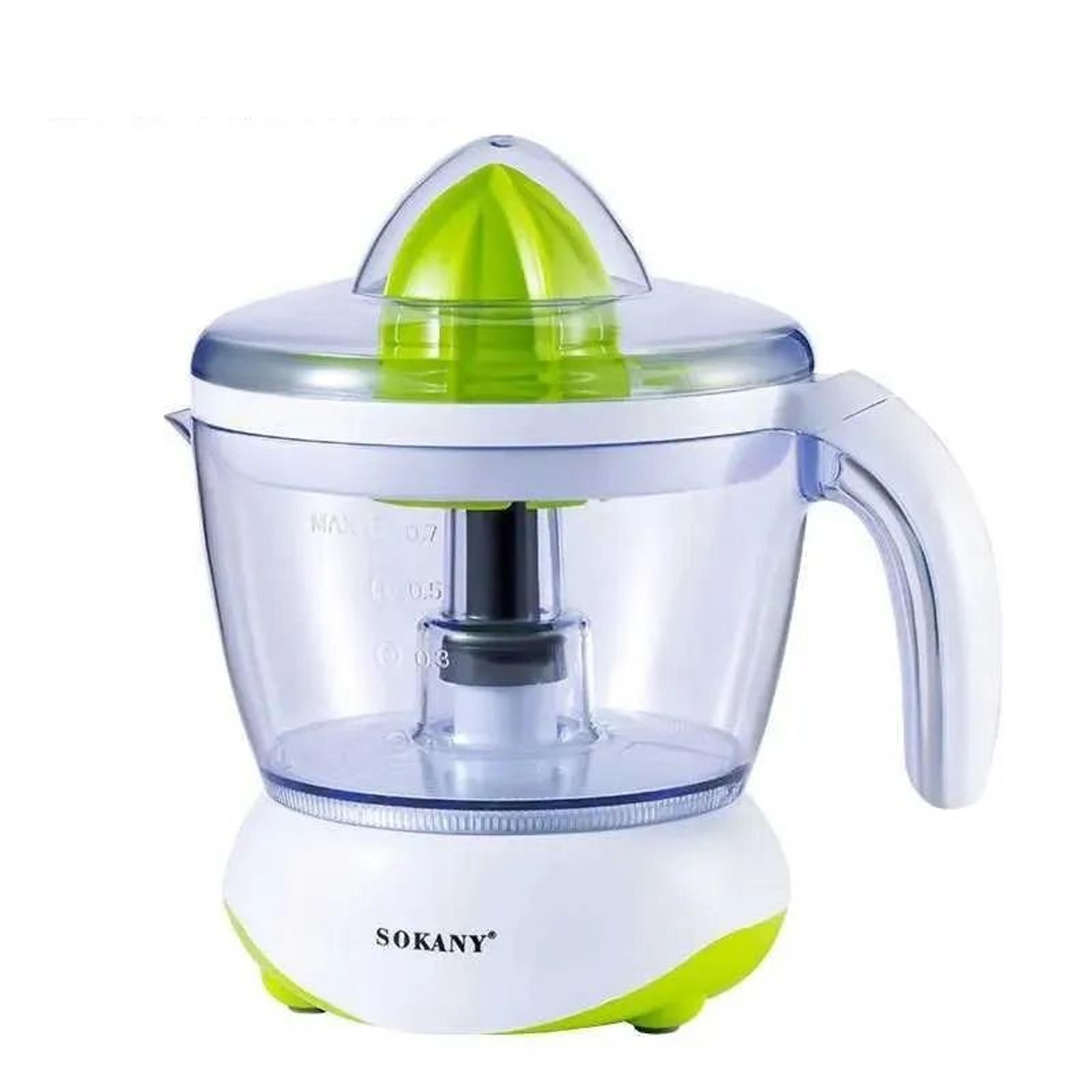 portable electric citrus juicer with automatic pulp ejection for oranges and lemons