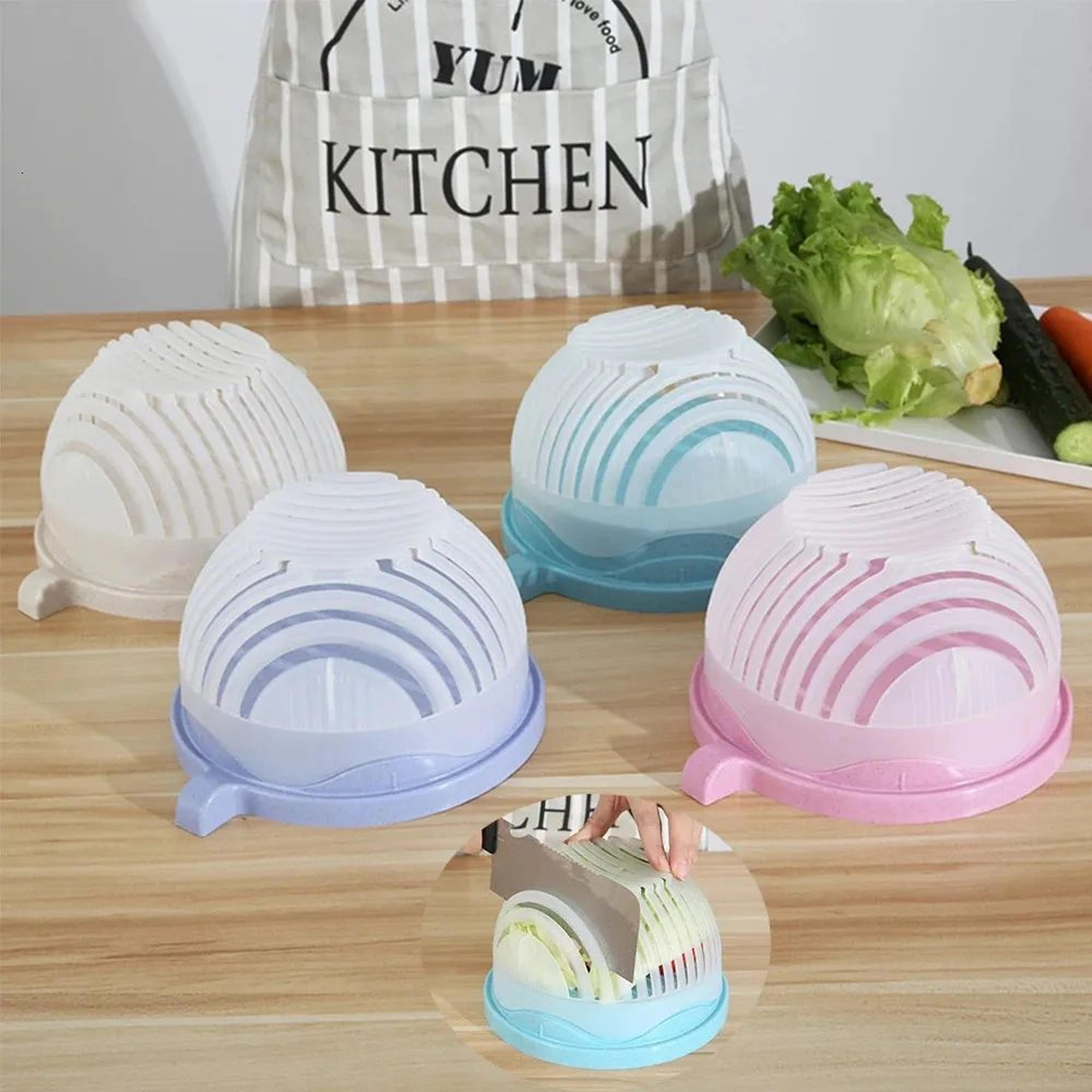 Vegetable Salad Cutter Bowl With Cutting Board And Strainer For Easy Meal Prep 2