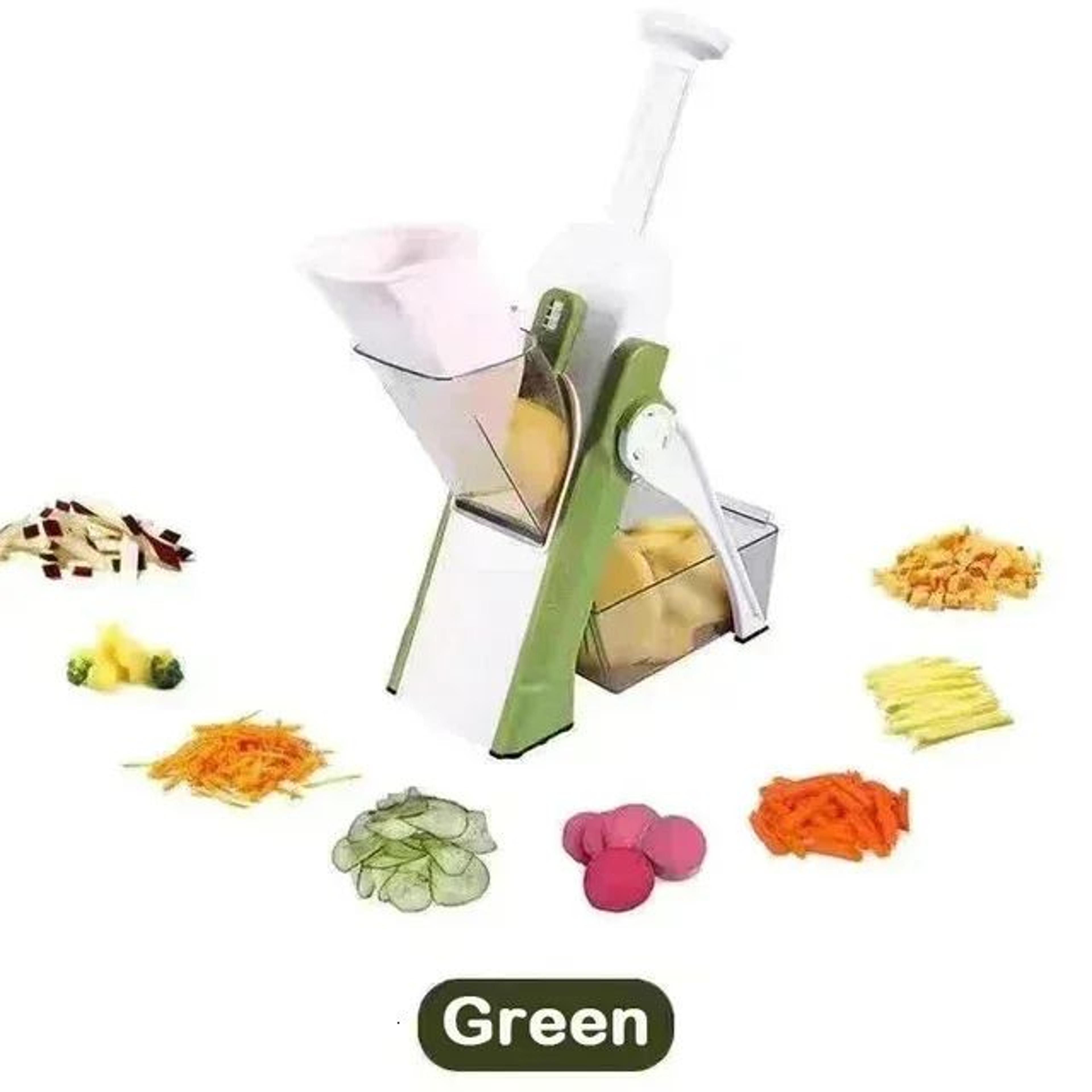 Manual Vegetable Chopper And Mandoline Slicer With Container 7