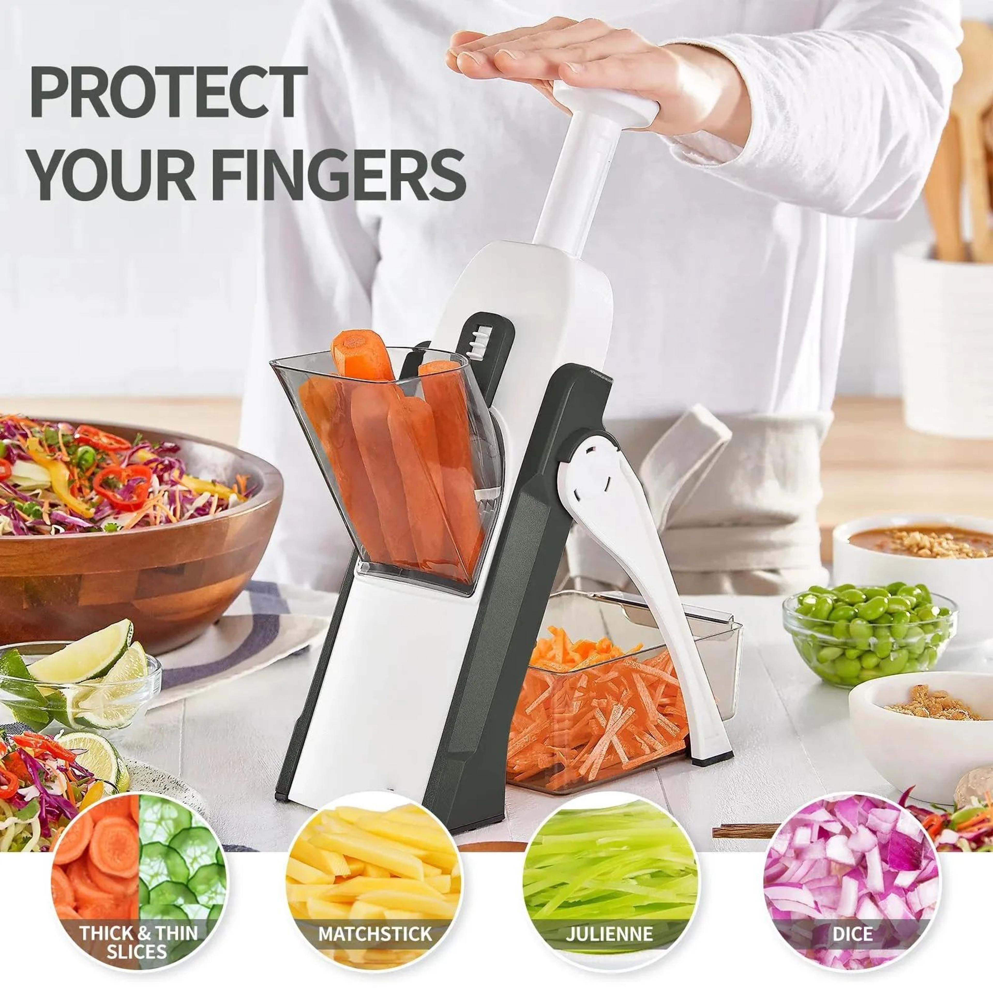 Manual Vegetable Chopper And Mandoline Slicer With Container 1