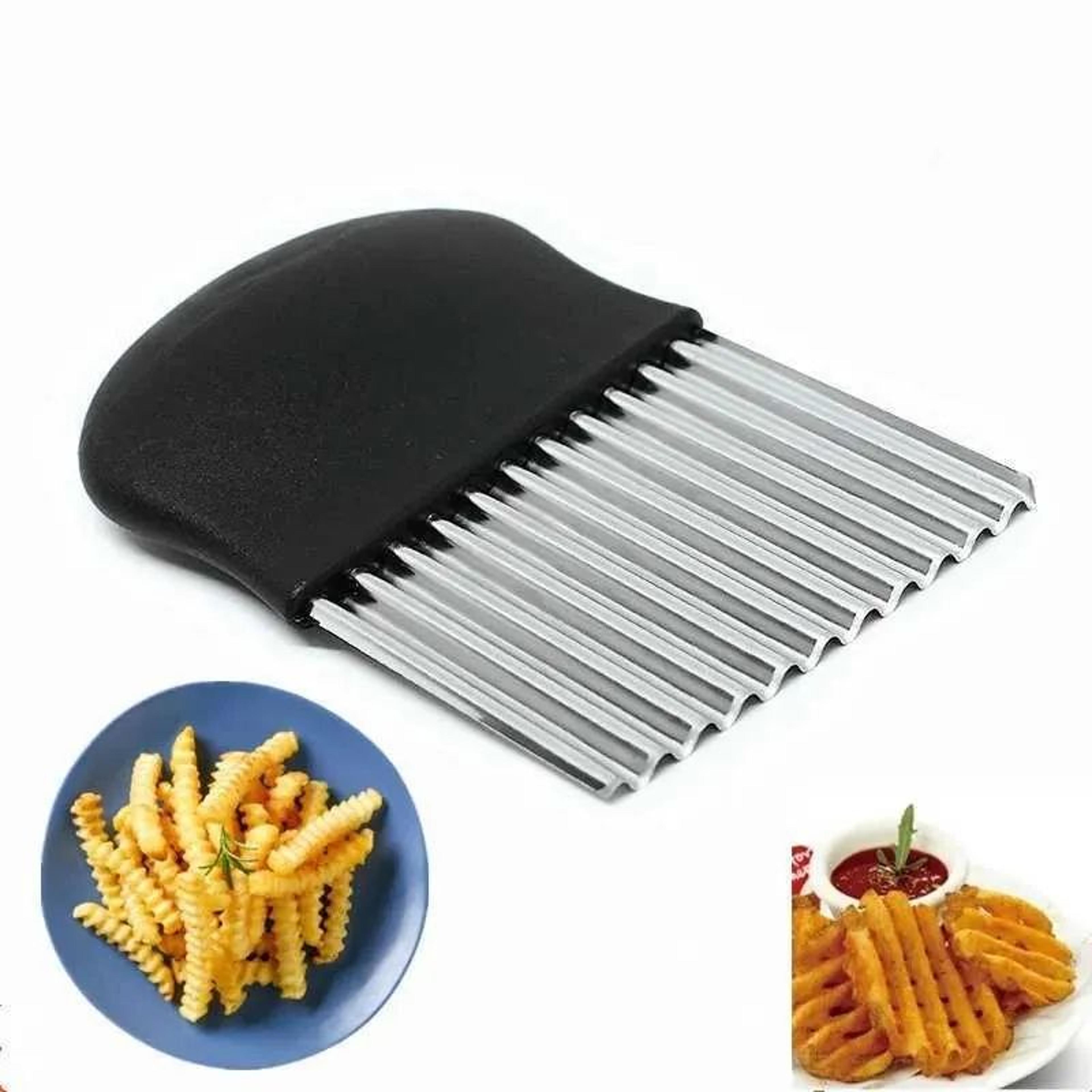 stainless steel crinkle cutter for wavy french fries and vegetable slicing