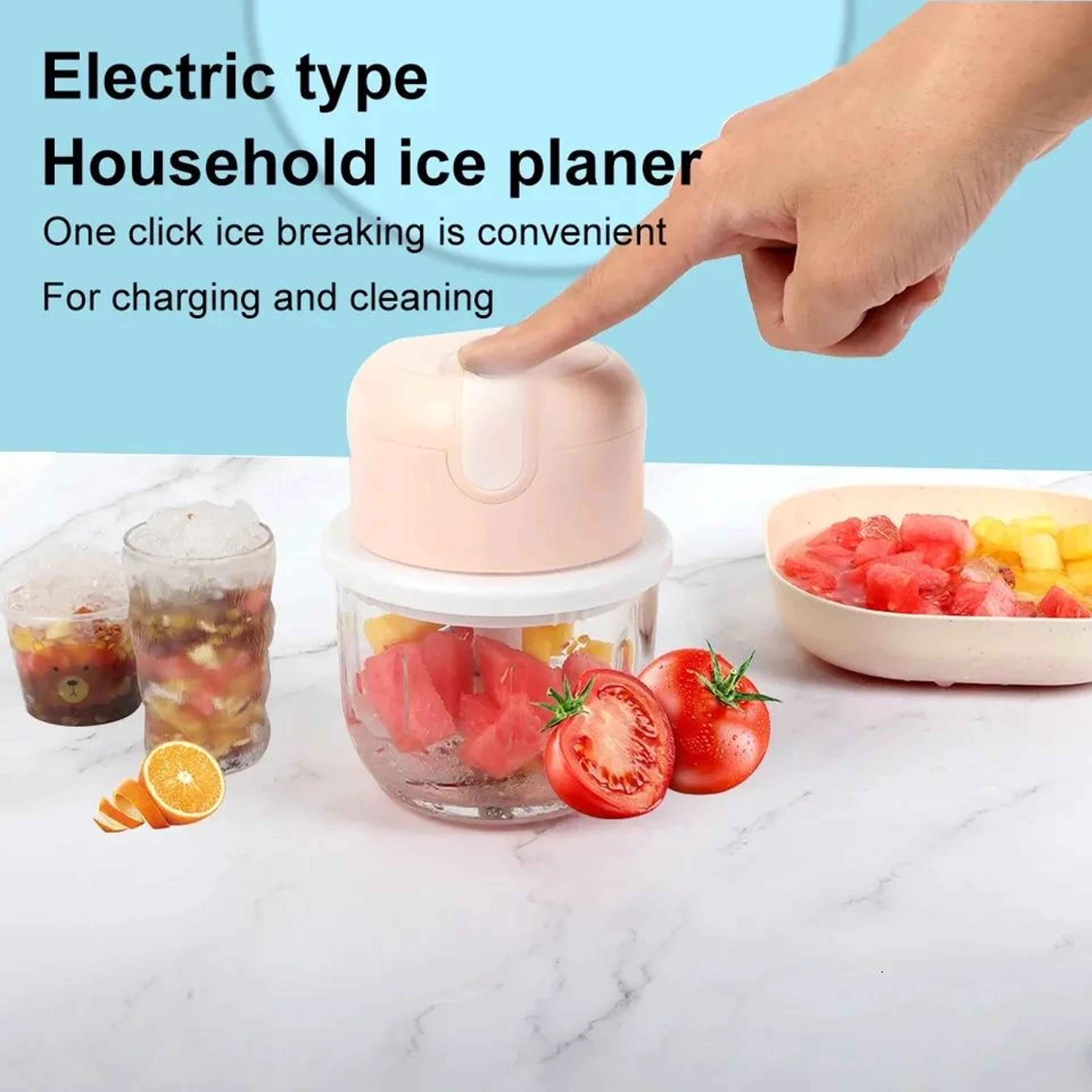 Electric Ice Crusher And Mini USB Rechargeable Food Chopper With Glass Bowl 3