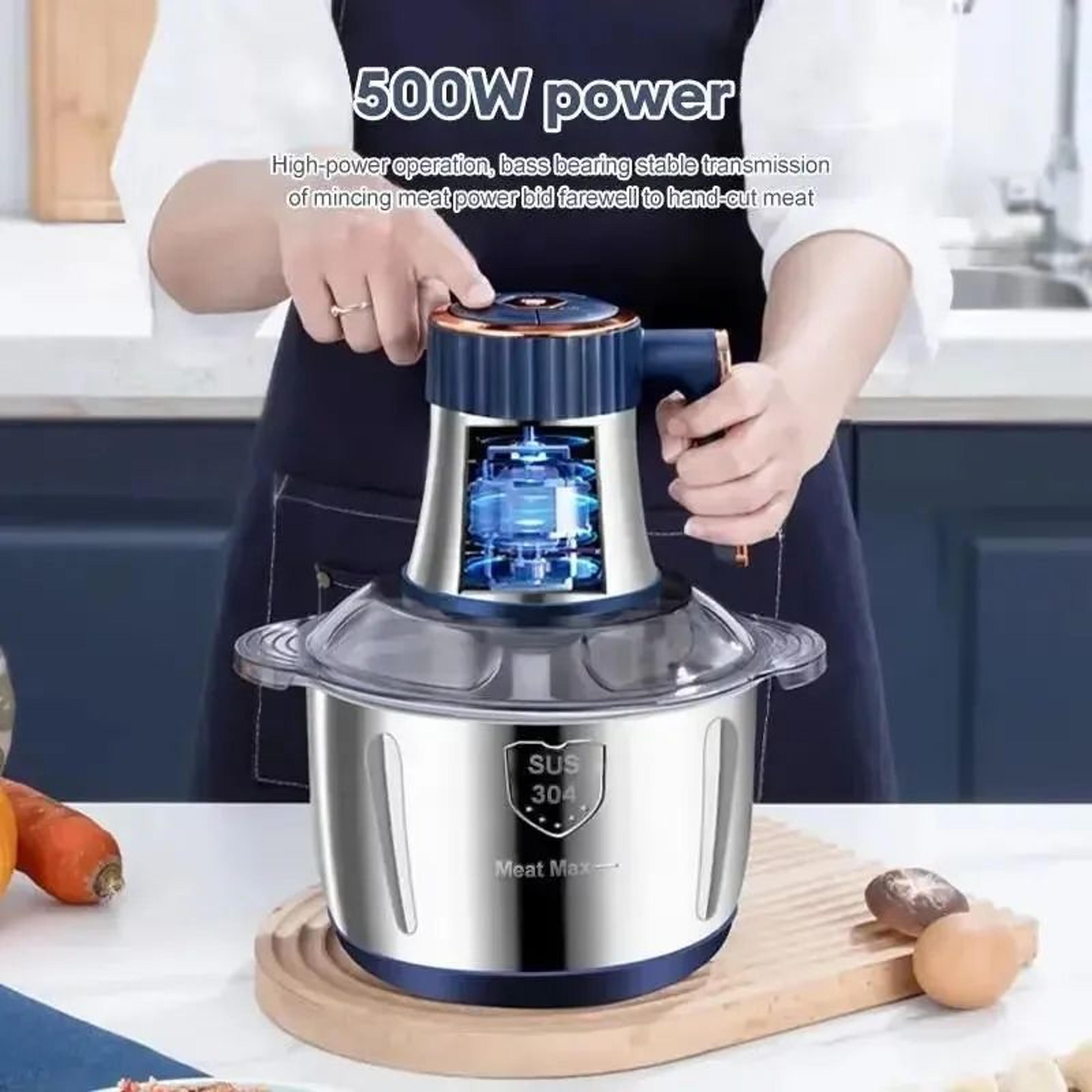 Electric Meat Grinder And Vegetable Chopper With Qt Stainless Steel Bowl 5