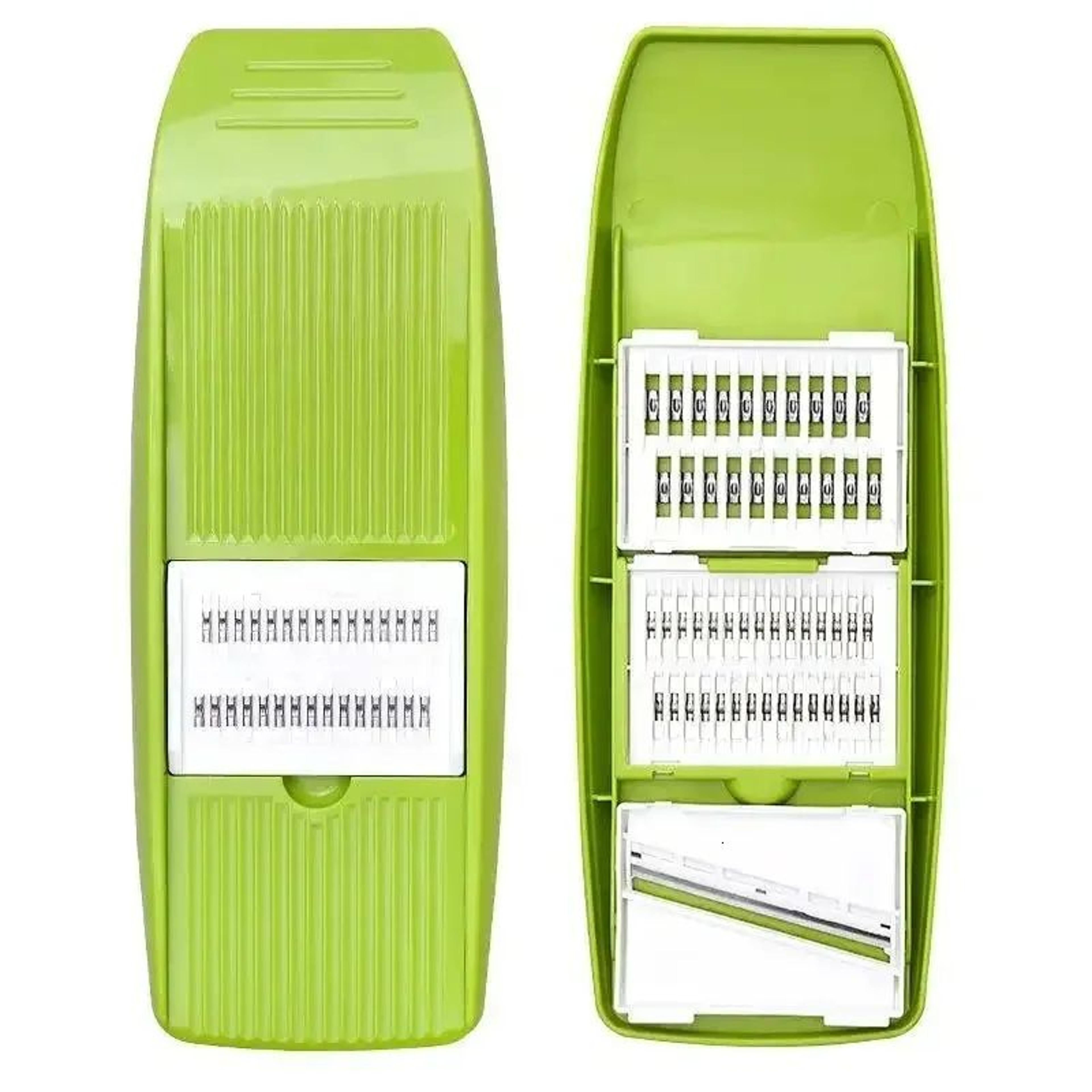 stainless steel mandoline slicer with blades for vegetable slicing and shredding