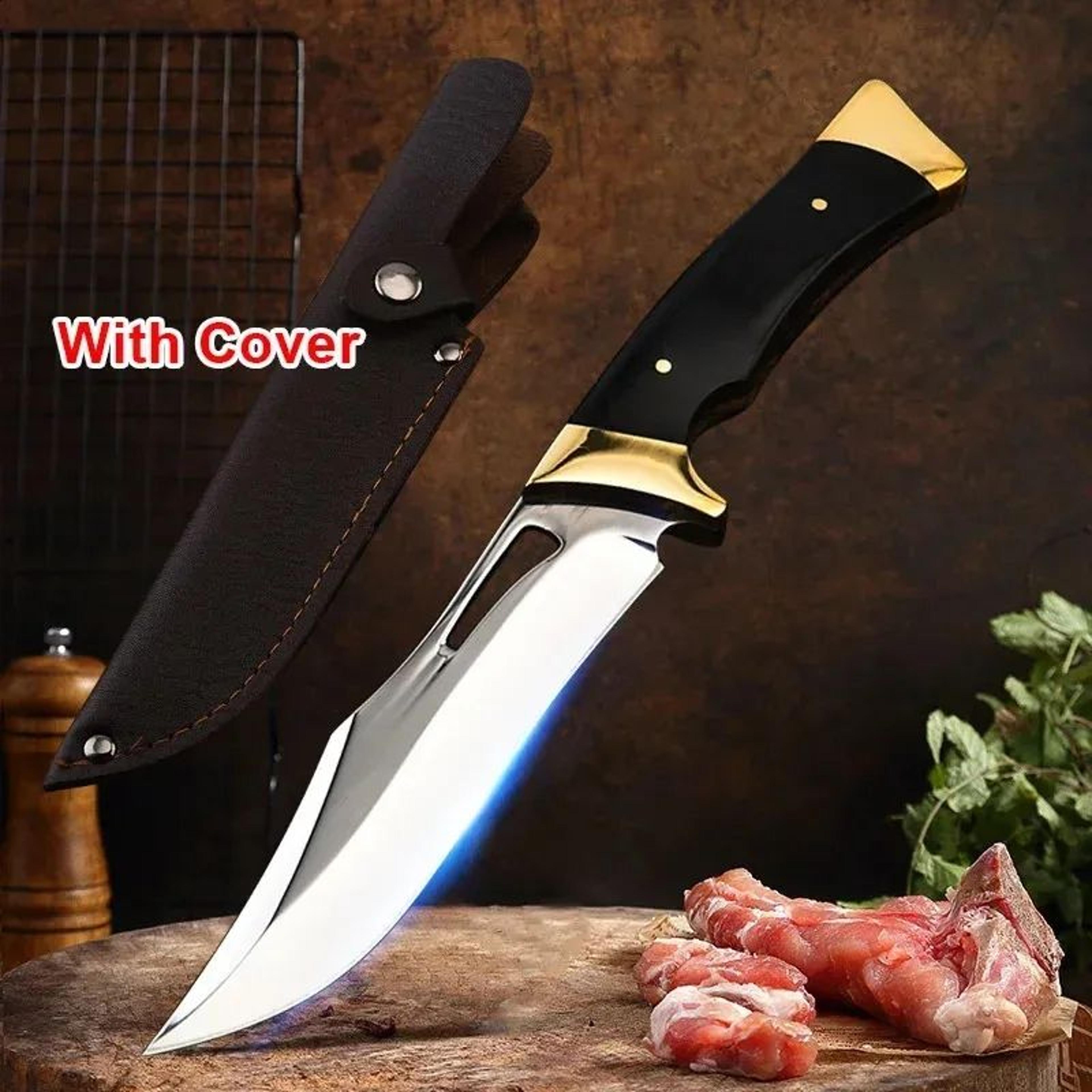 Hand Forged Butcher Knife With Stainless Steel Blade And Wooden Handle 5